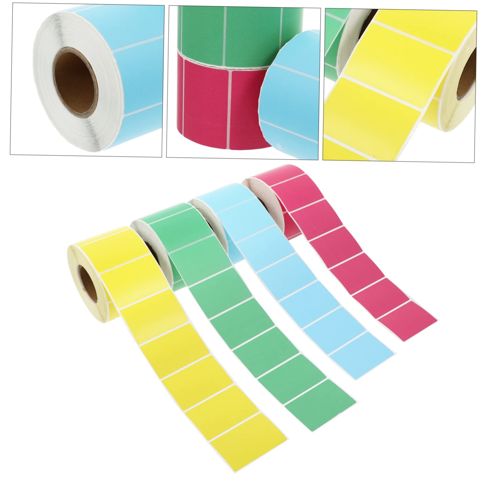 DOITOOL 4 Etichette Adesive Termiche Colorate Impermeabili e Facili per Domestico e Ufficio