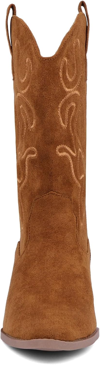 Bandkos Cowboy Boots for Women Cowgirl Mid Calf Western Embroidered... - Picture 59 of 70