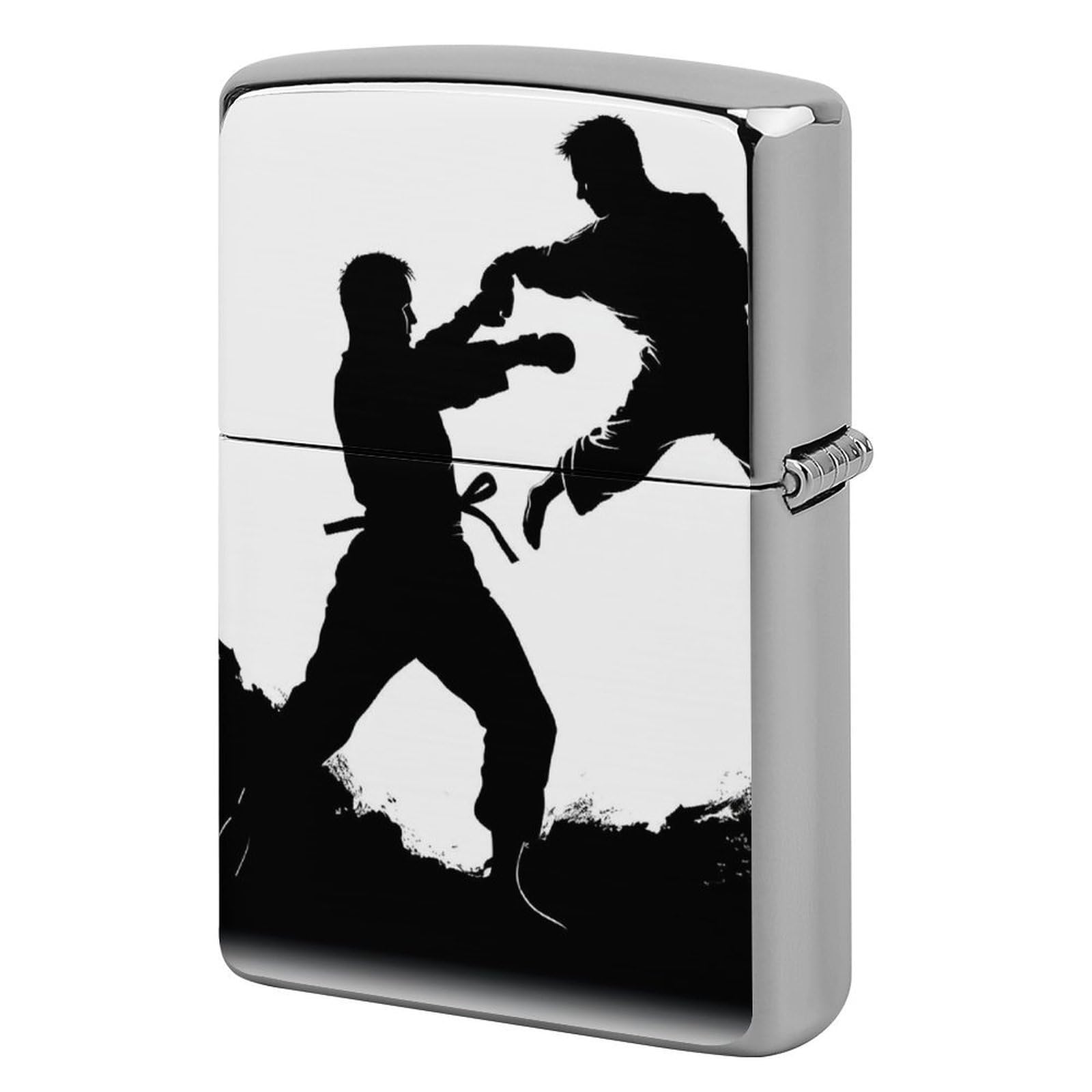 Kickboxing Lighter Case for Men, Personalized Lighter Cover for Valentine's Day Gifts, Flip-Top Lighters Shell for Outdoor, Portable Lighters Protective Sleeve