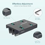 Vertical Laptop Stand - SPACEMax Adjustable - Nukoi GRIPLock Anti-Tip Silicone 4 Slots Aluminum Desktop Holder - Double Dock Stand - 2 Phone Slots Fits Up to 17.3” Laptops, Tablets, Phones - Gray