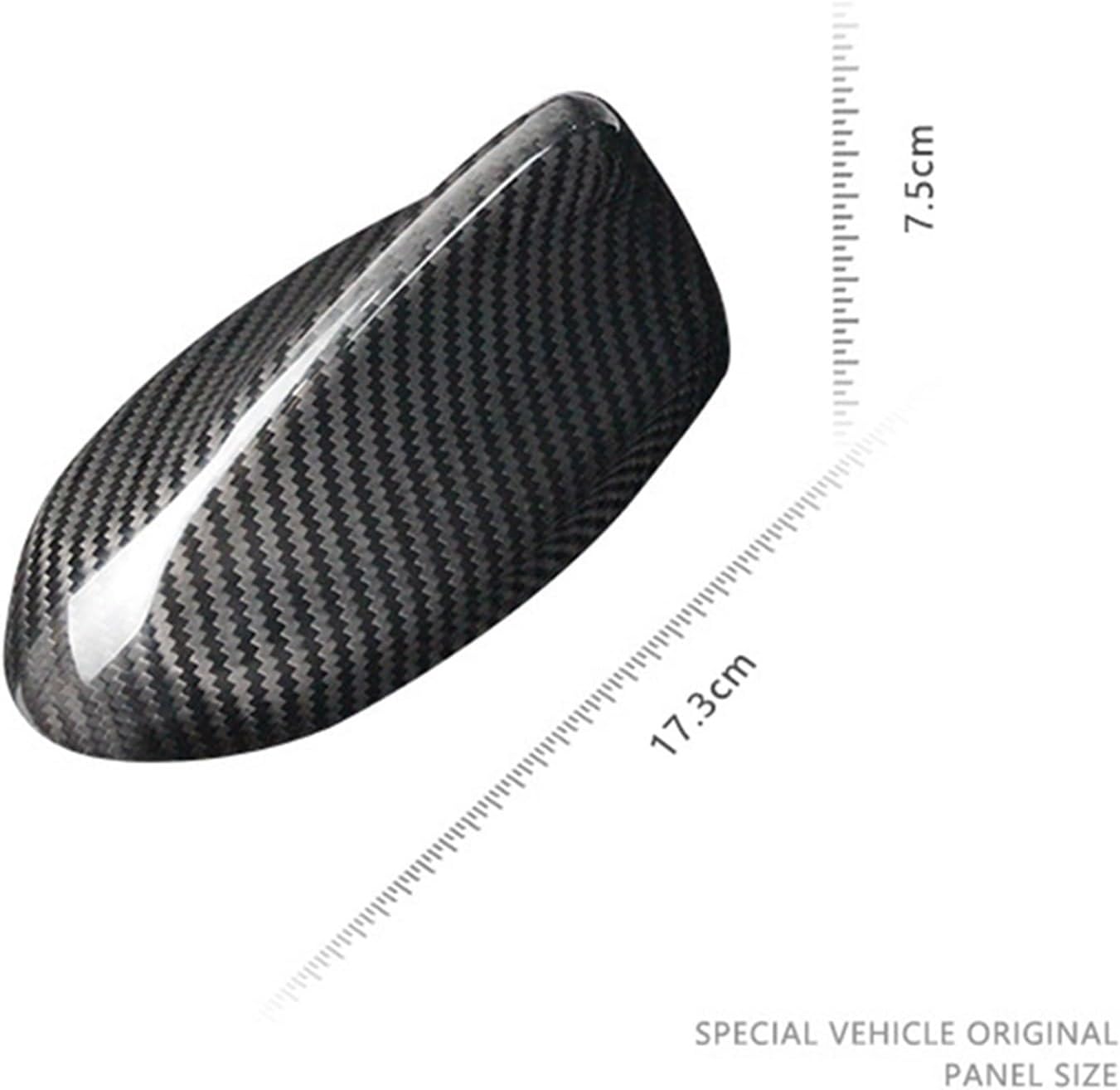 Vehicle Shark Fin Trim Real Carbon Fiber Pattern Roof Shark Fin Antenna Cover Sticker Fit for Romeo Giulia Stelvio Accessories Exterior Trim Carbon Fiber Shark Fin