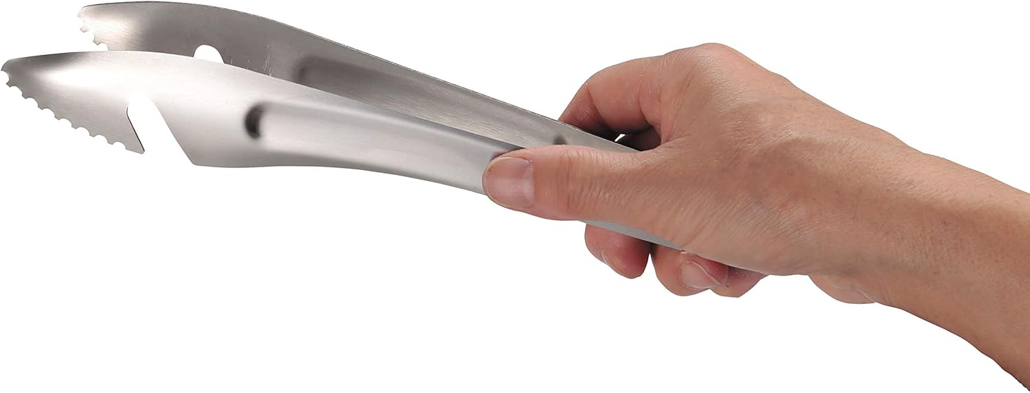 Captain Stag BBQ Easy Grip Skewer Tongs, 9.4 inches (24 cm)