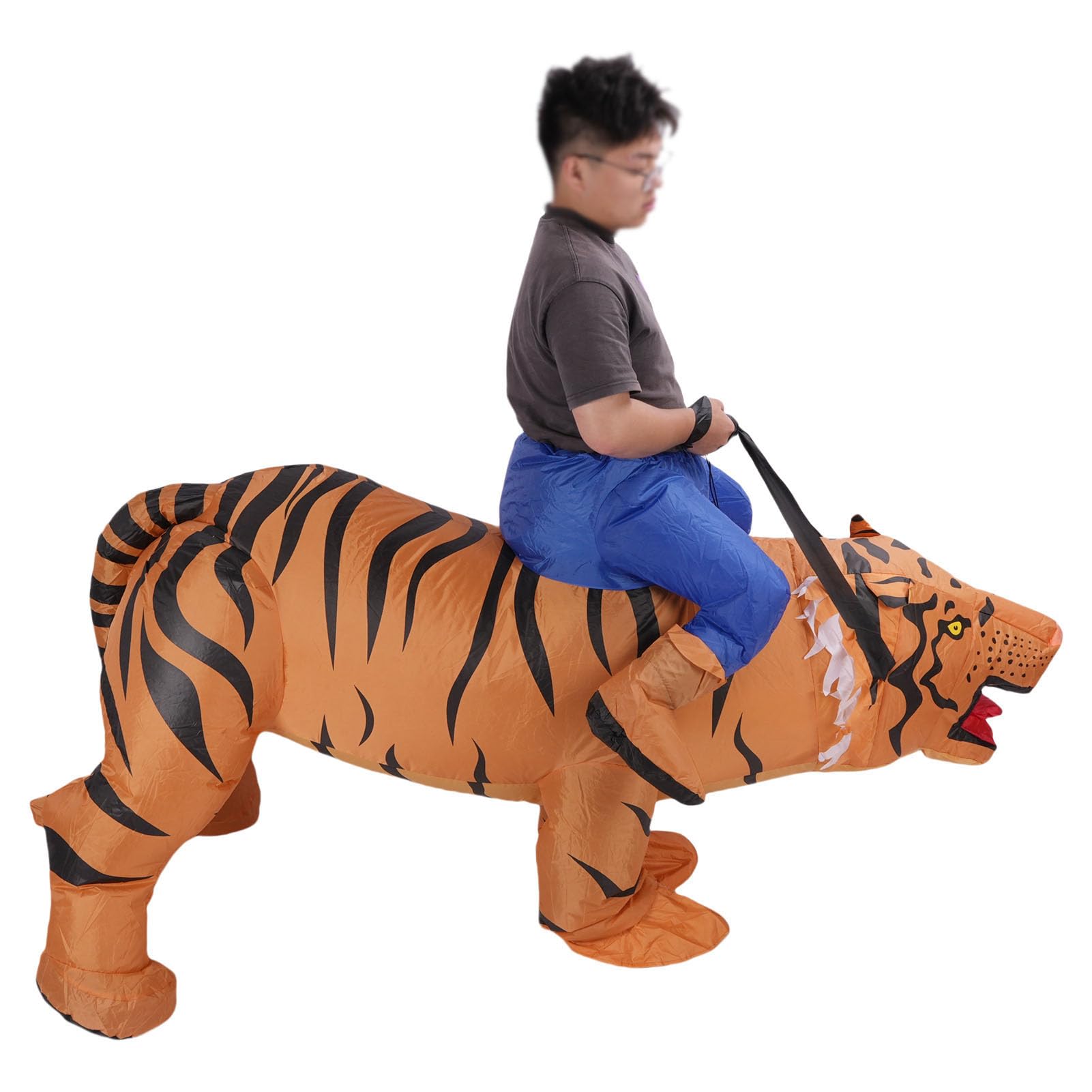Costume de Tigre Gonflable en Polyester 210T Ultra Résistant avec Souffleur - 8
