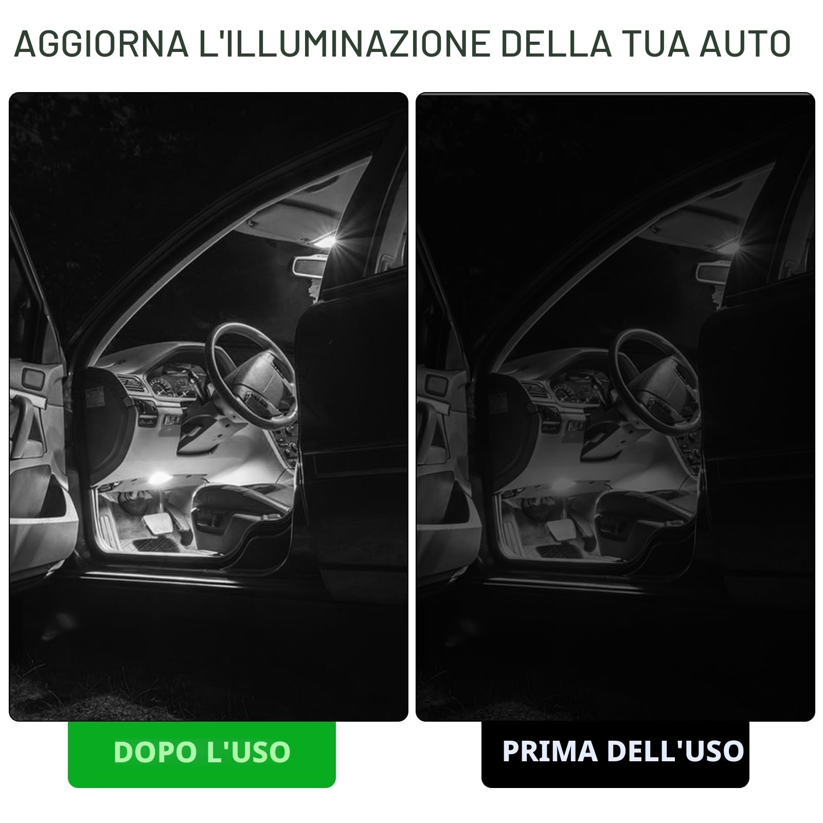 10PCS Lampadine LED T10 W5W 6500K (Bianco), Canbus Senza Errori, Alta Luminosità, Lunga Durata - Illuminazione Interna Auto, Cupola, Plafoniera Aspettar