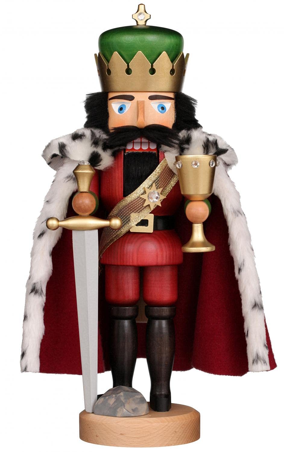 Christian Ulbricht Nutcracker - King Arthur lasiert - 40 cm / 15.7 inch