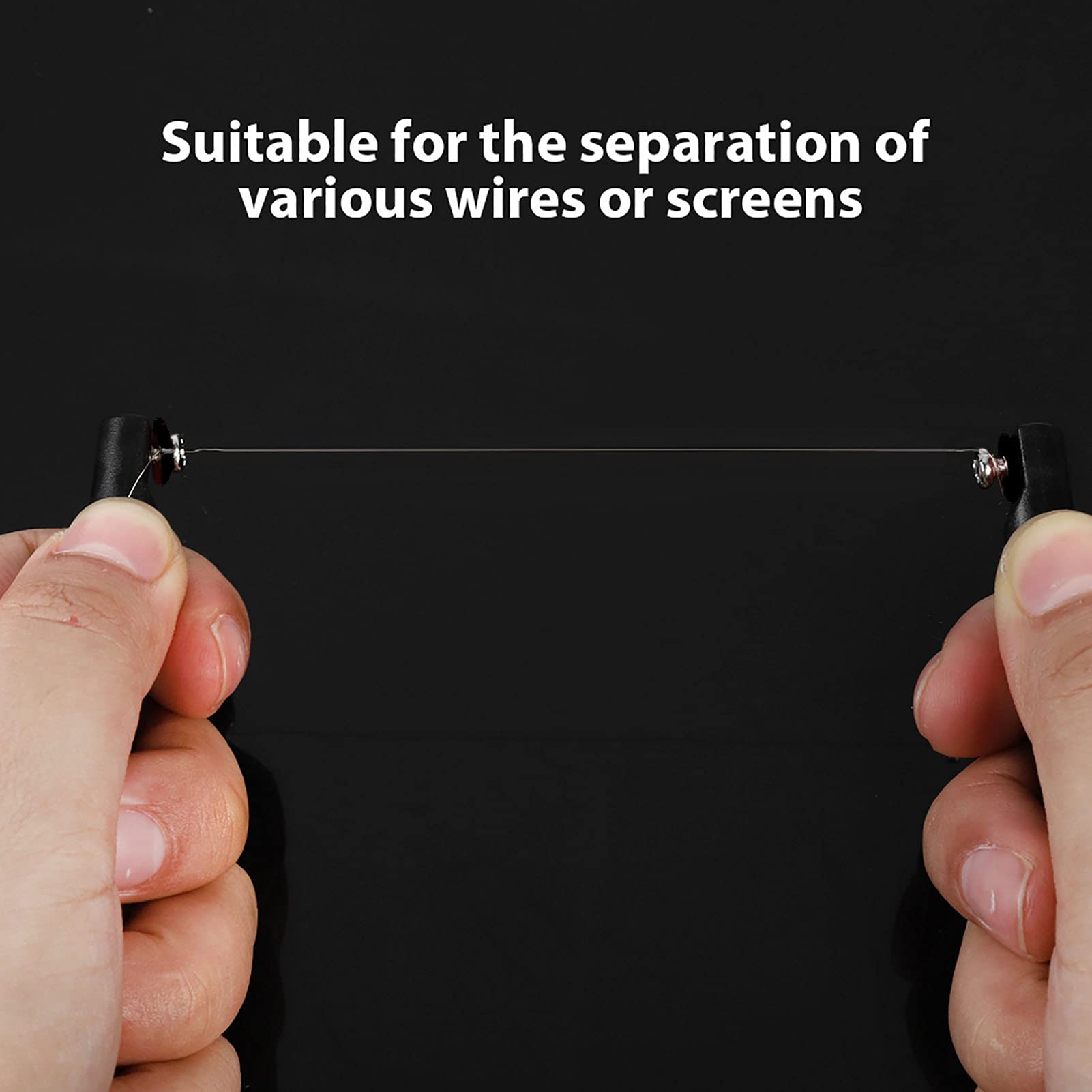 Beufee Phone Screen Repair Kit, 0.1mm Cutting Wire 2 Handles Phone Screen Separator Accessories LCD Screen Separator Wire Cutting Line for Phone Screen