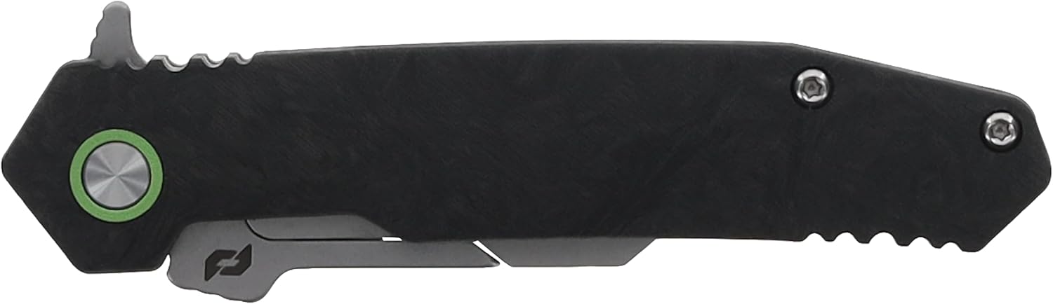 Schrade Enrage Stryche Replaceable Blade Knife with Carbon Fiber Handle, Pocket Clip, Additional Replacemenet Blades for Hunting, Outdoors