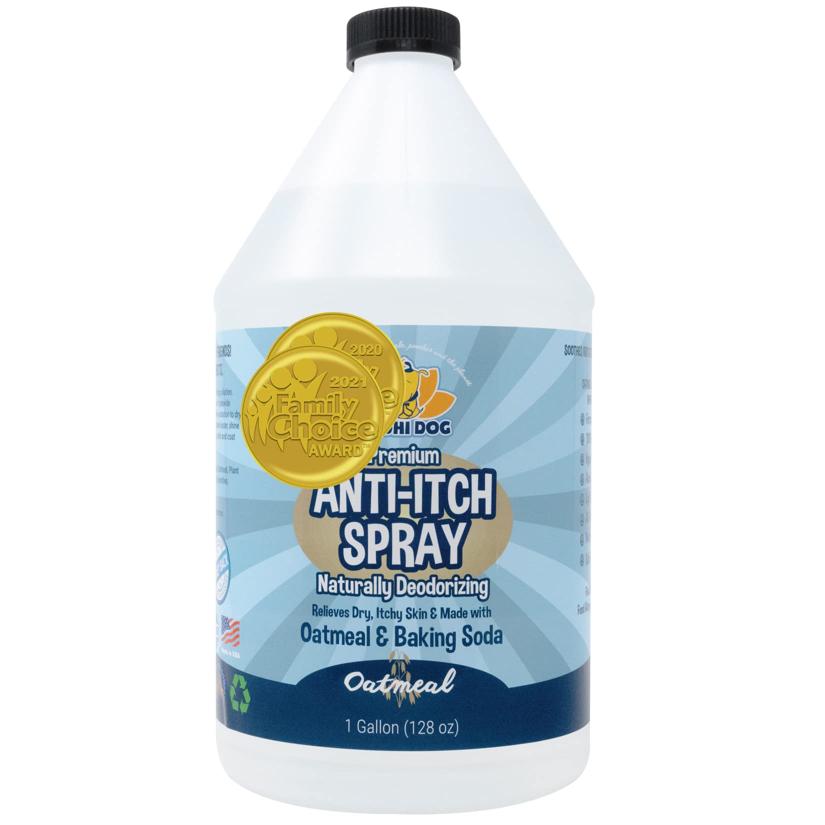 Anti Itch Oatmeal Spray for Dogs and Cats | Natural Soothing Relief for Dry, Itchy, Bitten or Allergy Damaged Skin Treatment | Professional Quality