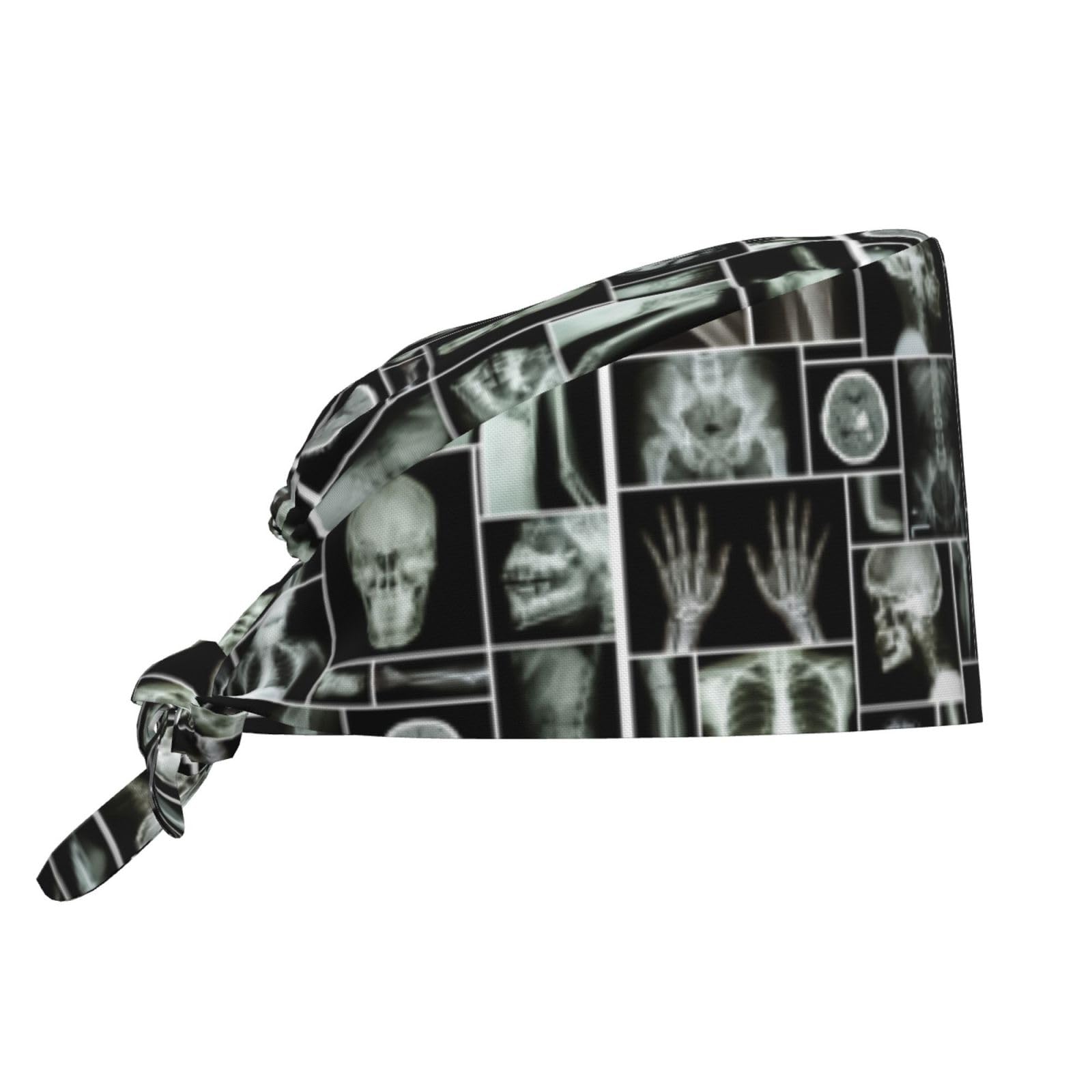 Working Cap Scrub Cap with Sweatband Adjustable Unisex Women Tie Back Hat Nurse Surgical Caps