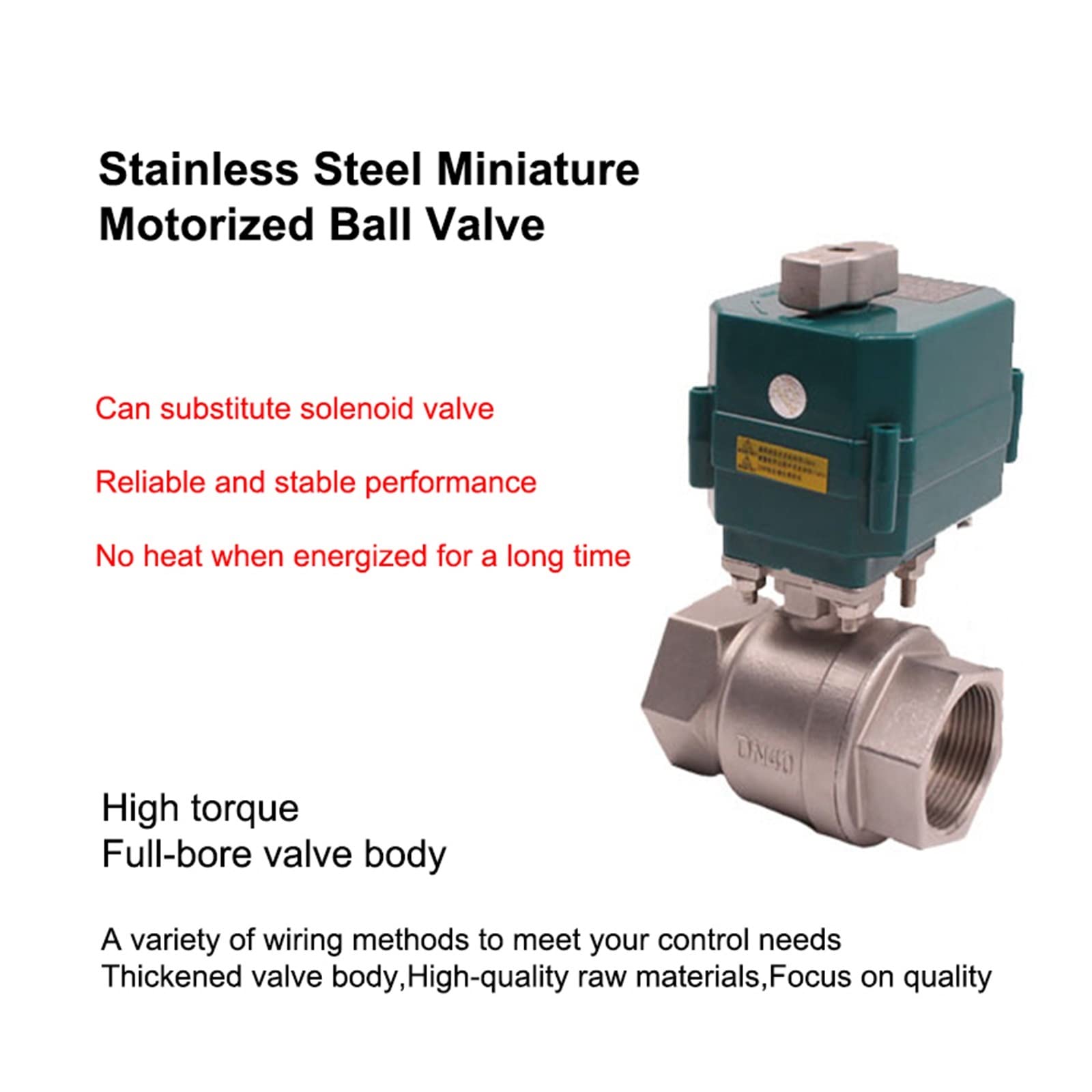 resistere ad alta pressione e temperatura estremi Valvola a sfera motorizzata DN15-50 Valvola a sfera a passaggio pieno in acciaio inossidabile Attuatore elettrico a 2/3 fili con interruttore manuale