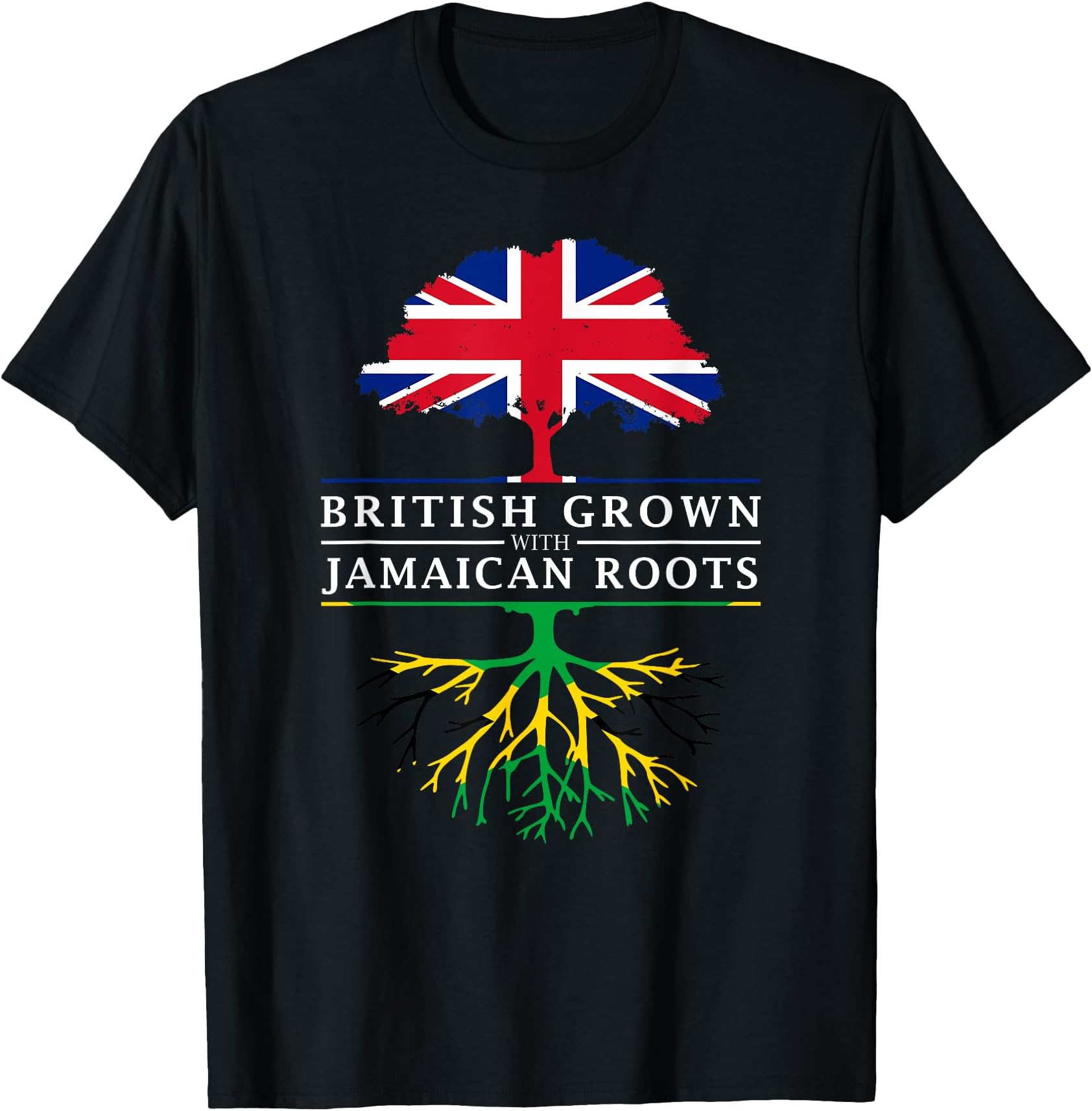 British Grown with Jamaican Roots - Jamaica Pride T-Shirt