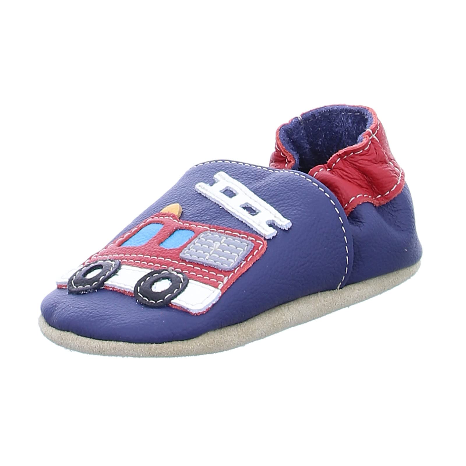 Beck Jungen Krabbelschuh Jungen mit Motiv Hausschuhe