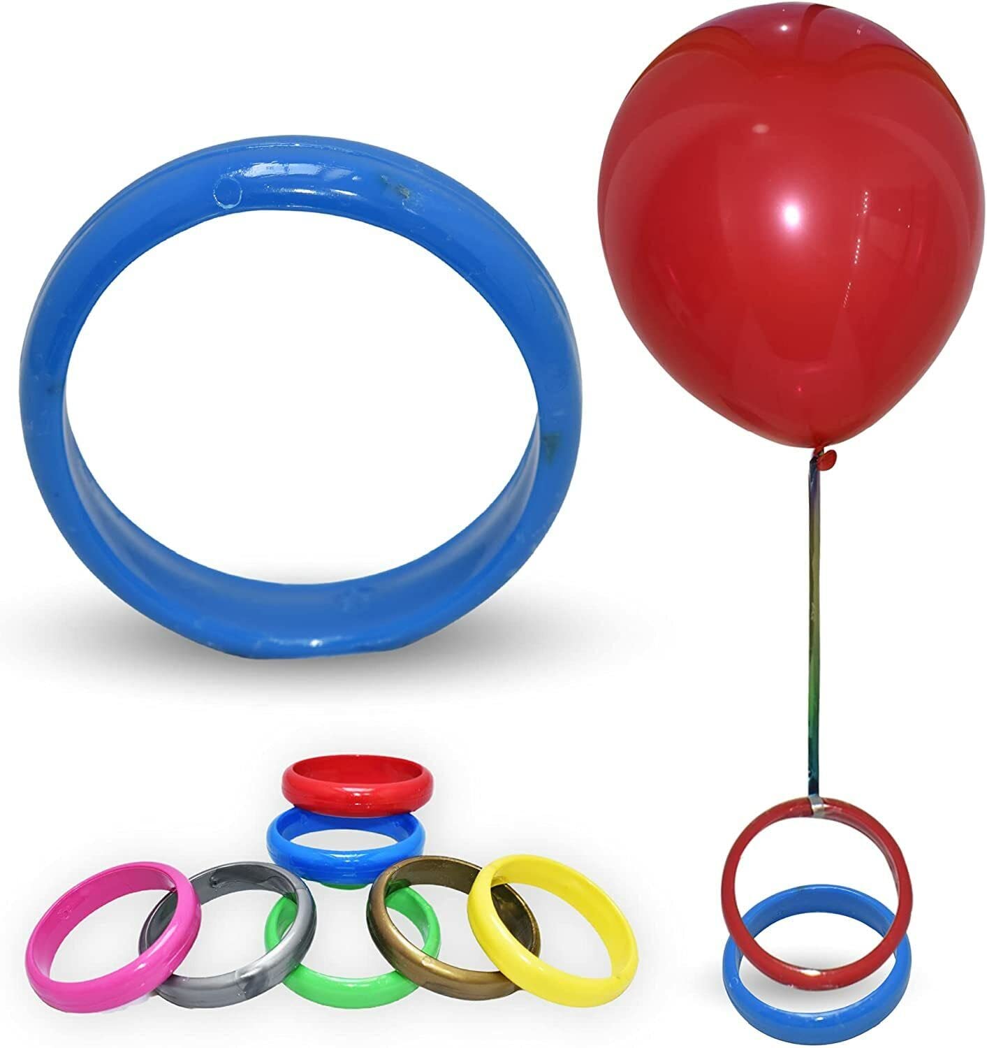 Godfather Colorful Bracelet Balloon Weights Bangle Shape Weights For Helium Balloons for Birthday Parties Weddings Celebrations Decoration Kids Party (Blue, Pack of 20)