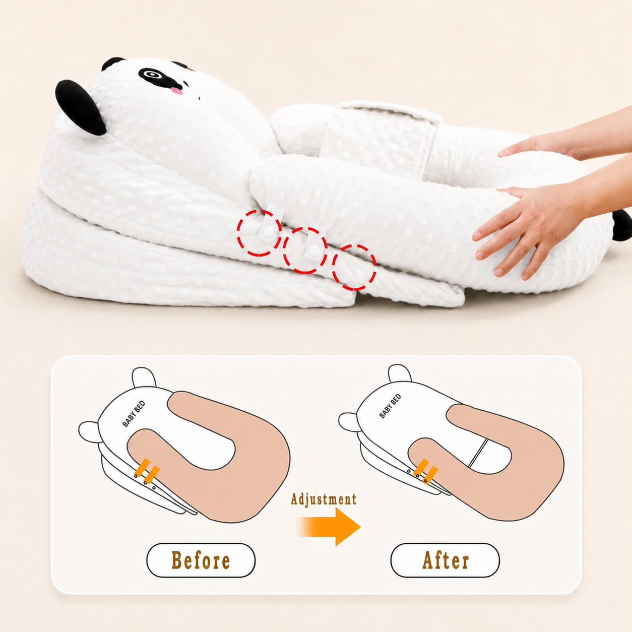 Cuscino per allattamento, cuscino per allattamento per bambini, cuscino ergonomico per allattamento e supporto, anti-reflusso e protezione dal sputo, per neonati, traspirante e lavabile (01)
