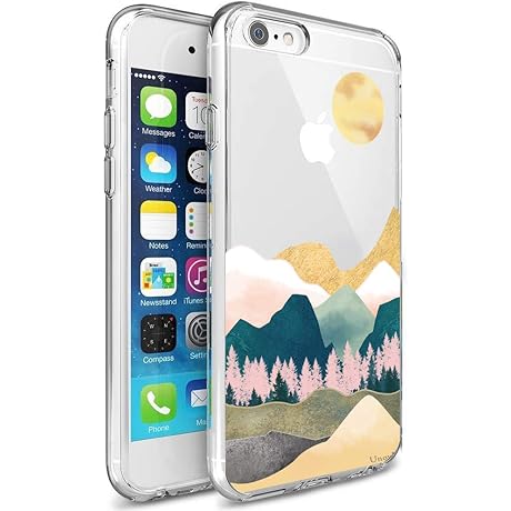 Unov Case Compatible with iPhone 6s iPhone 6 Case Clear with Design Embossed Pattern