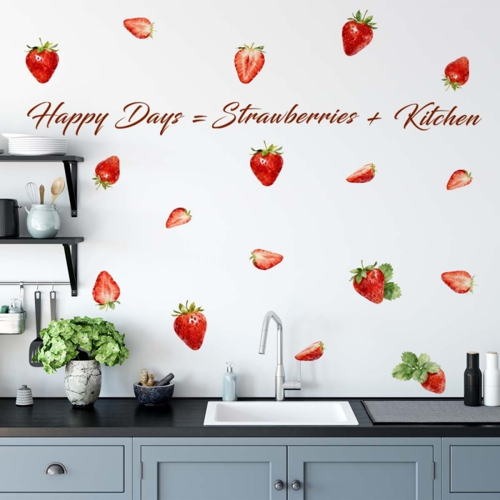 Sticker mural pépinière fraise pour créer un espace de jeu ludique