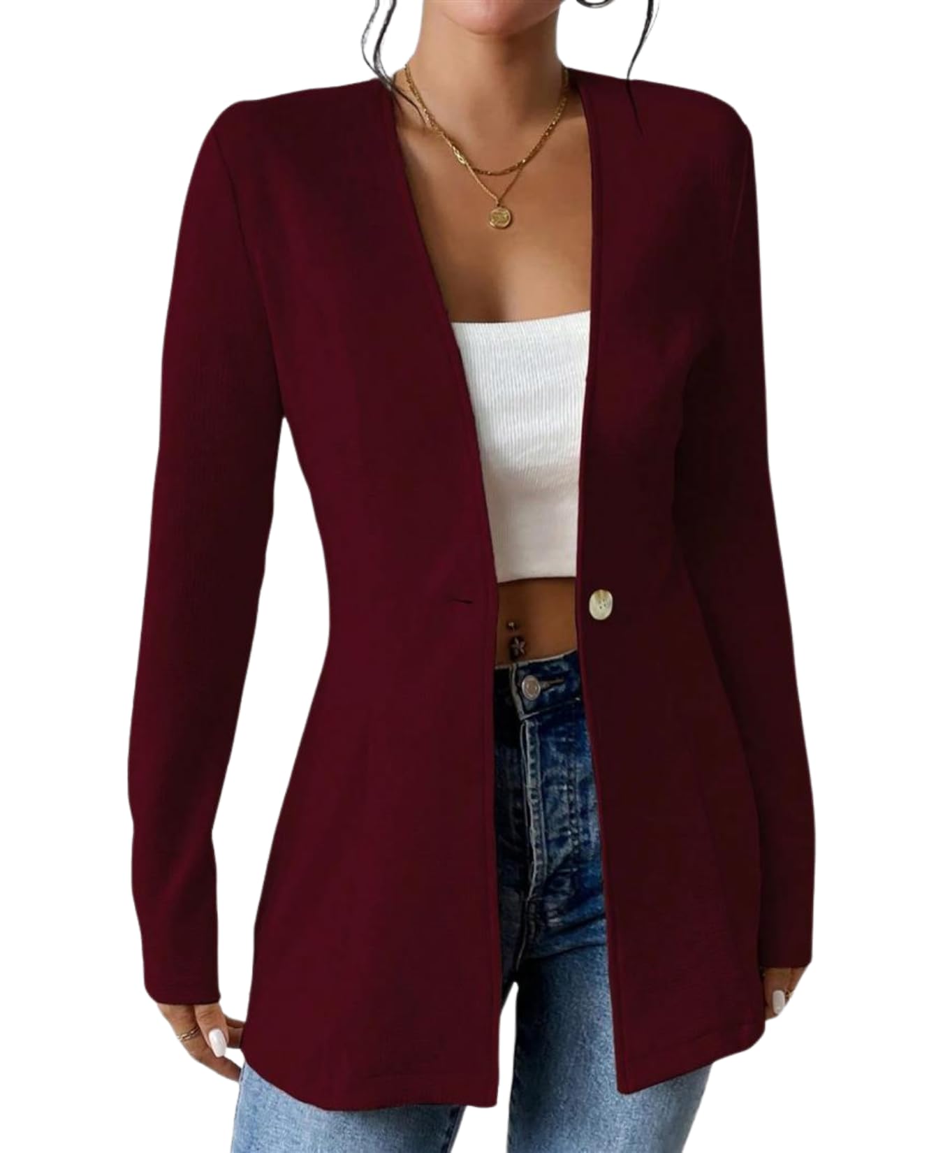 LIZALIG Blazers for Women Business Casual - Fall Long Sleeve Coats Business Casual Outfits
