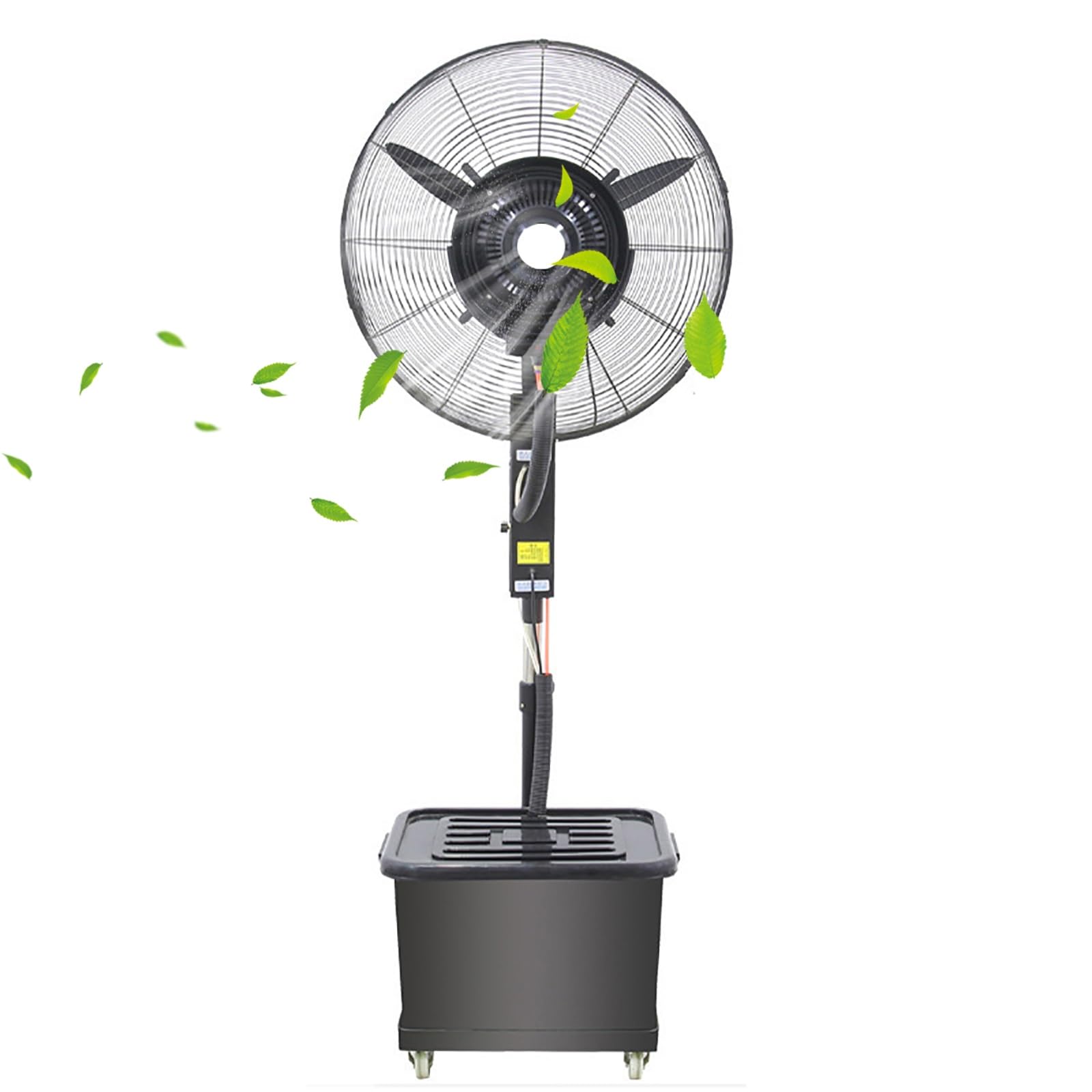 asdchZen Misting Fan, Oscillating Pedestal Fan 3 Speeds 10 Gallon Tank Outdoor Cooling Backyard Patio,Adjustable-650mm (26in)