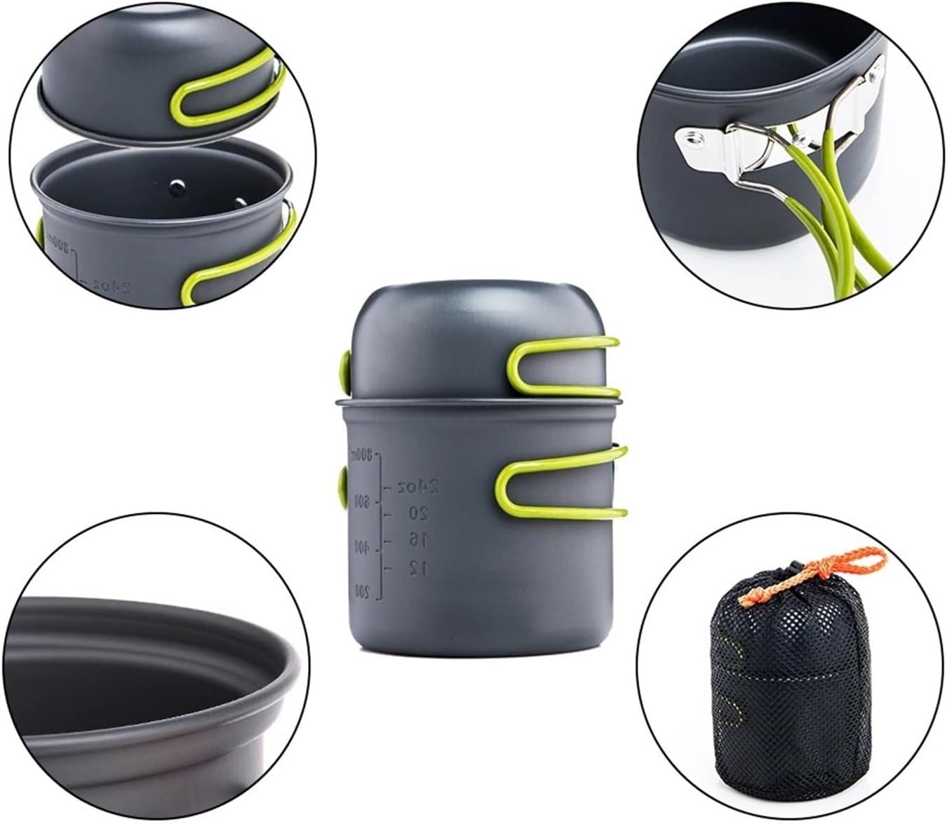 Camping Cooking Utensils Outdoor Tableware Pot Set Hiking Picnic Travel Tourist Dishes Supplies