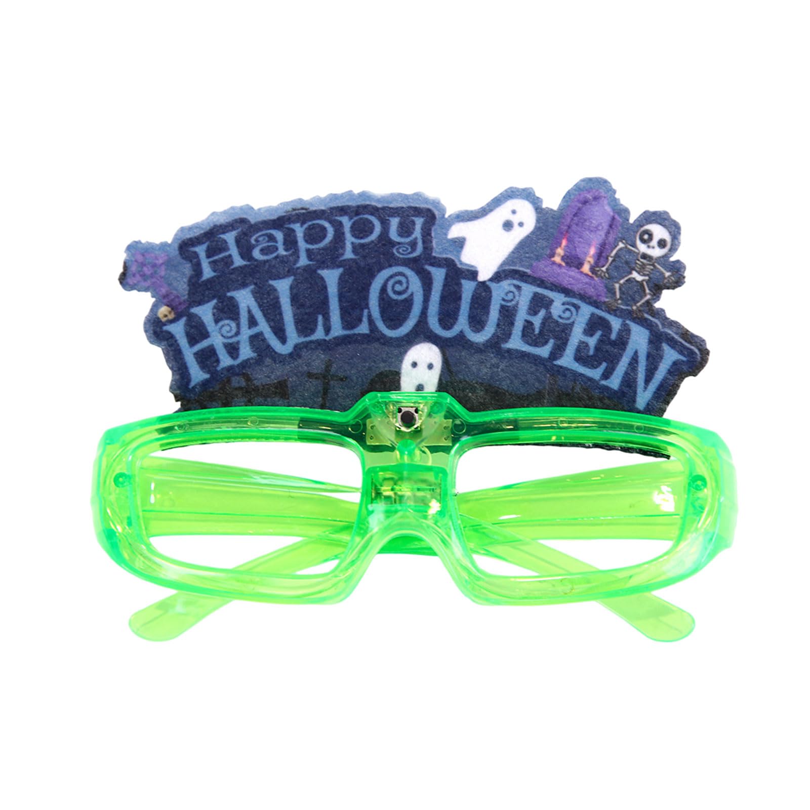 Jazuaiao Flashing LED Glasses Illuminated Eyeglasses Stage Eyewears Accessory Stylish Halloween Decorations Glowing Glasses for Parties