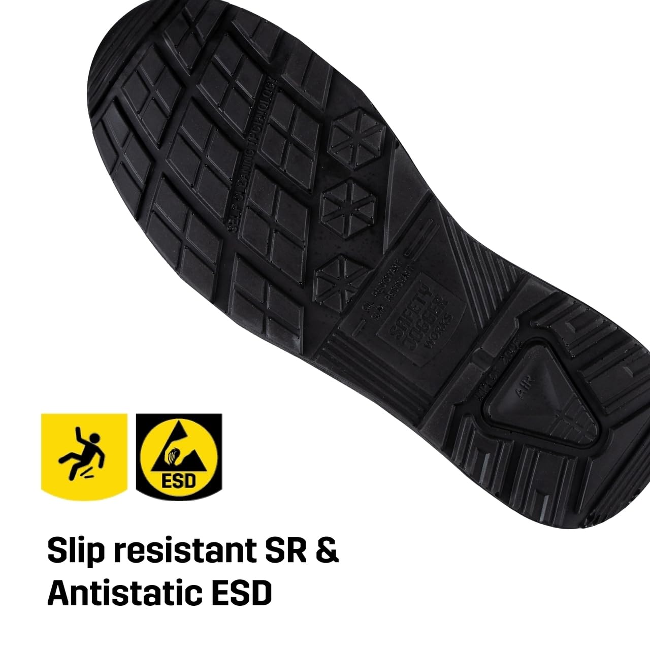 SAFETY JOGGER Obuwie ochronne ECOFITZ S1P - Buty robocze ze stalowym noskiem dla mężczyzn i kobiet, stalowa podeszwa środkowa z recyklingu, antypoślizgowe, Szary, 46 EU