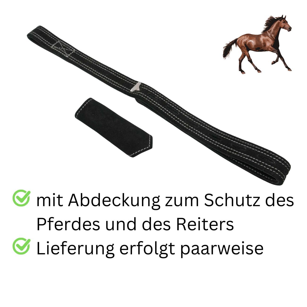 AMKA Mono Steigbügelriemen mit T-Haken extra breit = ca. 2,8 cm