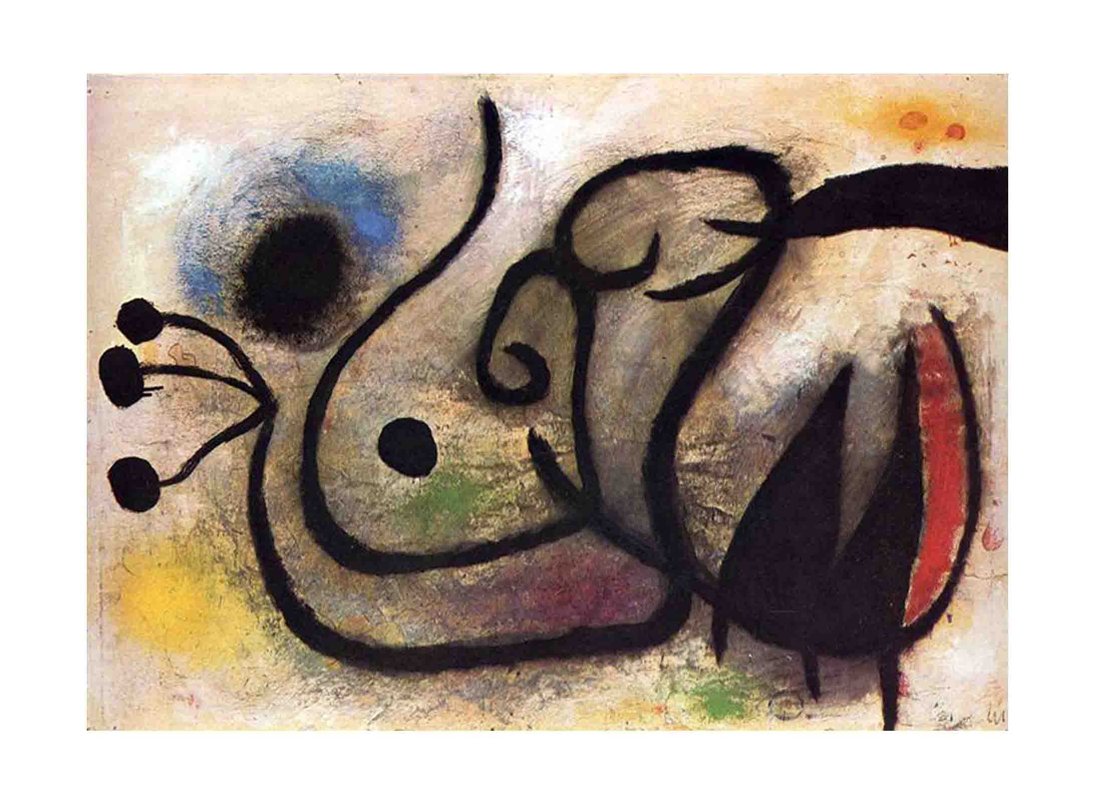 Amazon｜油絵インテリア アートポスター 絵画 ジョアン・ミロ《不明な