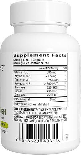 Miniatura 3 de BiOptimizers - Magnesio Breakthrough (60 cápsulas) y HCL Breakthrough (90 cápsulas) Paquete de suplementos
