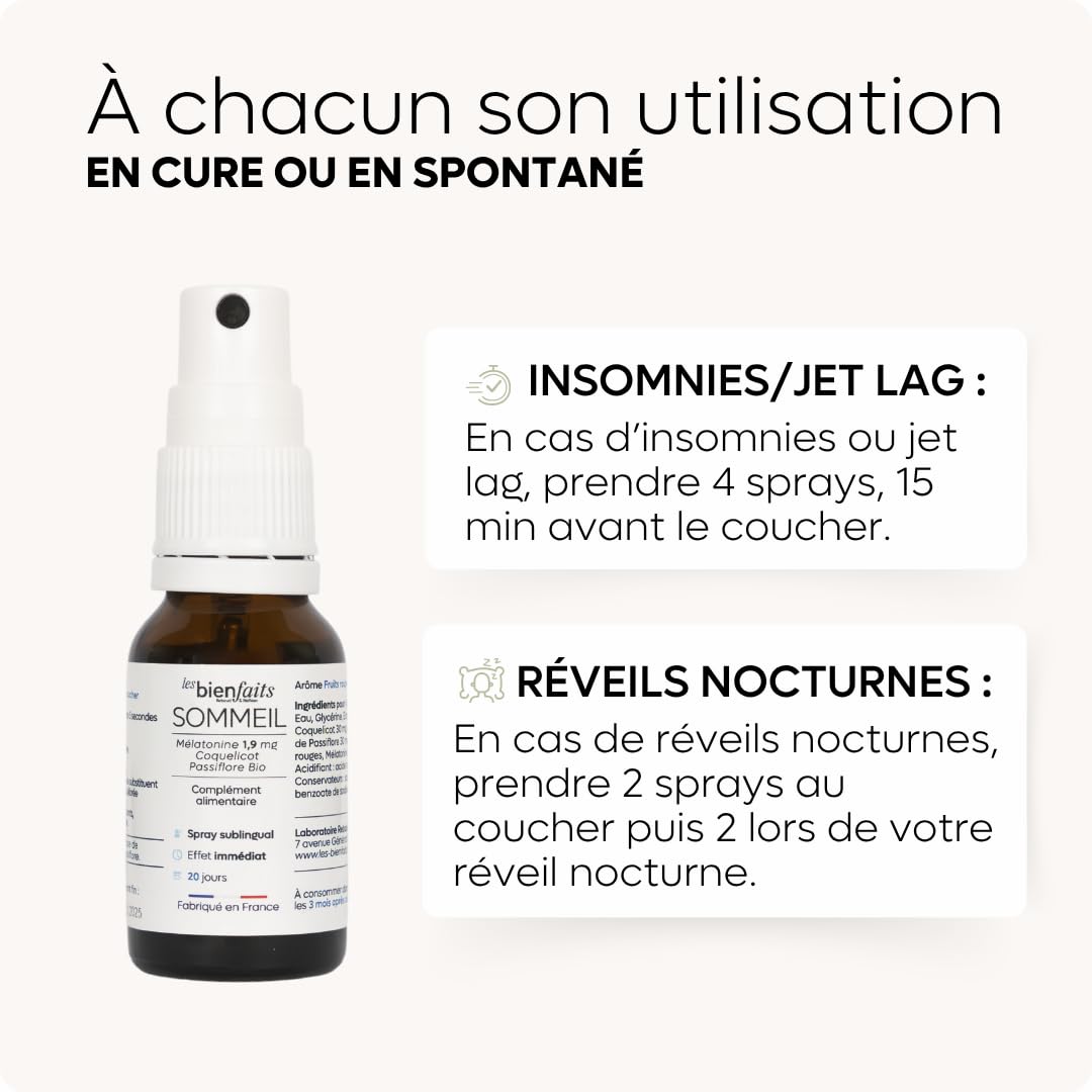MELATONIN SLEEP SPRAY 0.5MG | Przyczynia się do poprawy jakości snu | Sen i nocne przebudzenie | Młodzież i dorośli | Smak czerwonych owoców | Męczennica i mak