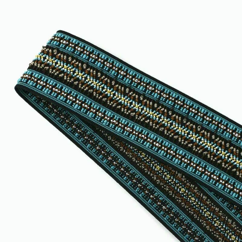Cinta elástica de jacquard de colores de 2, 3 y 5 m (50 mm) para ropa, faldas, pantalones, cinturones, accesorios de costura DIY - 08-50 mm - N.° EB115-5 metros