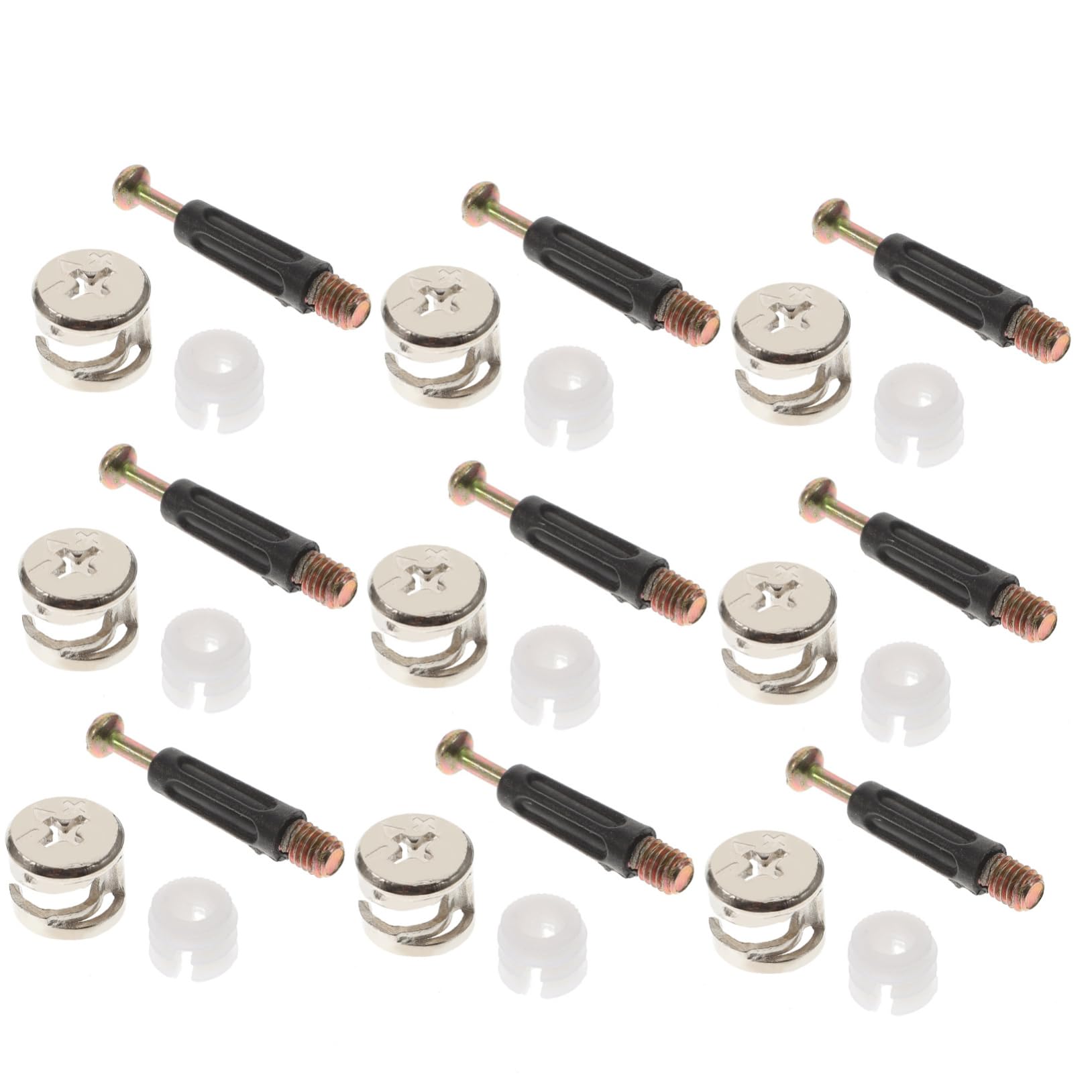 PLAFOPE 100juegos Conjunto De Conectores Para Muebles Conectores De Leva Sujetadores De Conexión Para Muebles Herrajes De Bloqueo De Leva Para Gabinetes