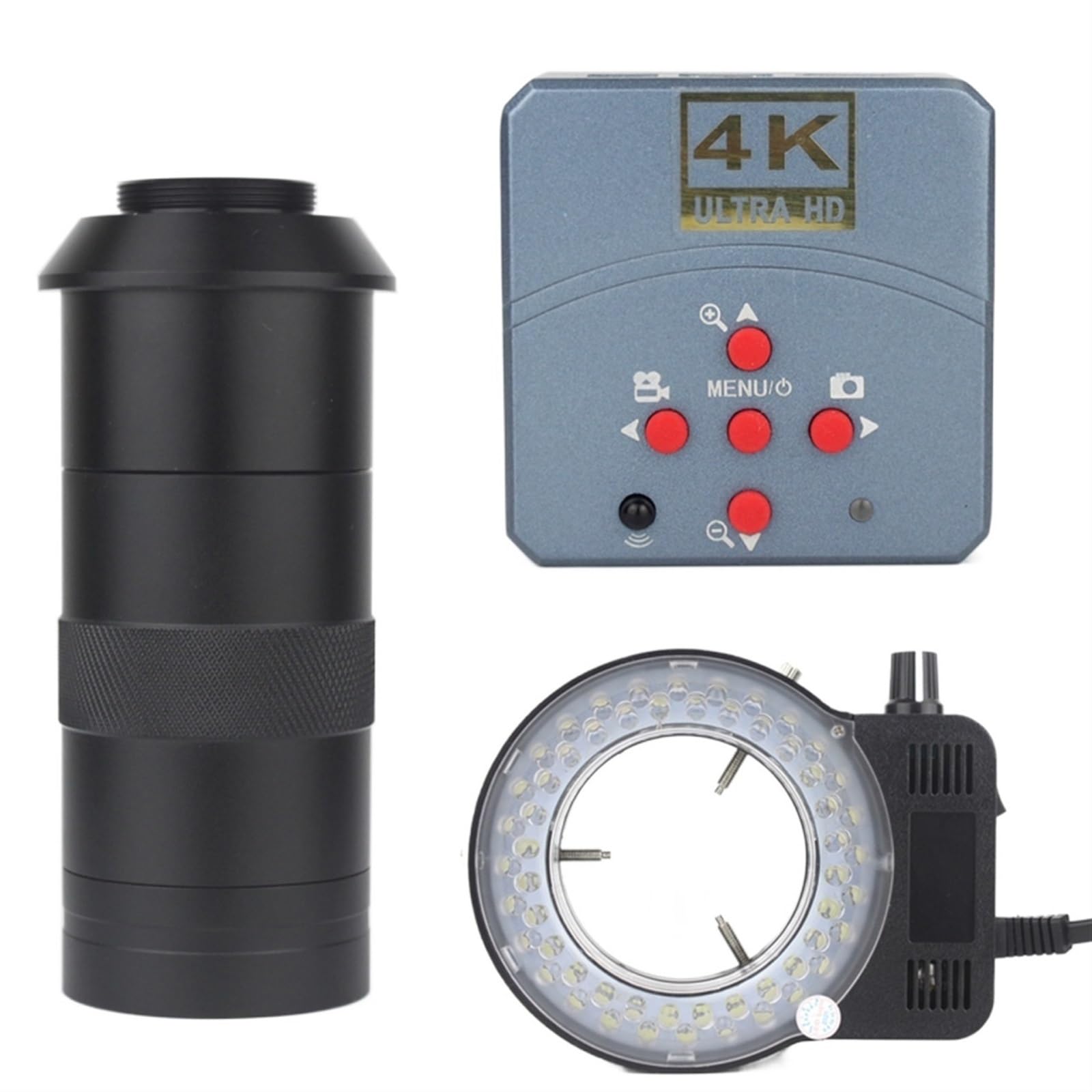 4K 60FPS Ultra HD 1080P Compatible HDMI USB Industrial Digital Video Microscope Camera 1/2" 130X C-Mount Lens(B NO Stand)