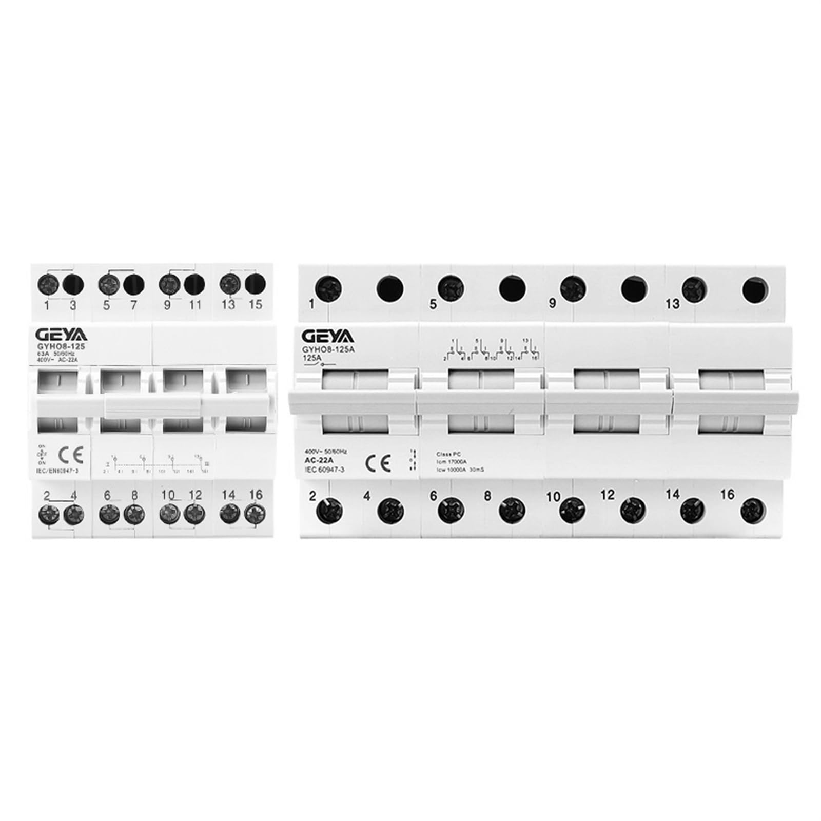 AVSBBYEPS GYHO8 4P 40A 63A 100A 125A Dual Power Manual Transfer Isolating Switch Interlock Circuit Breaker Modular Changeover