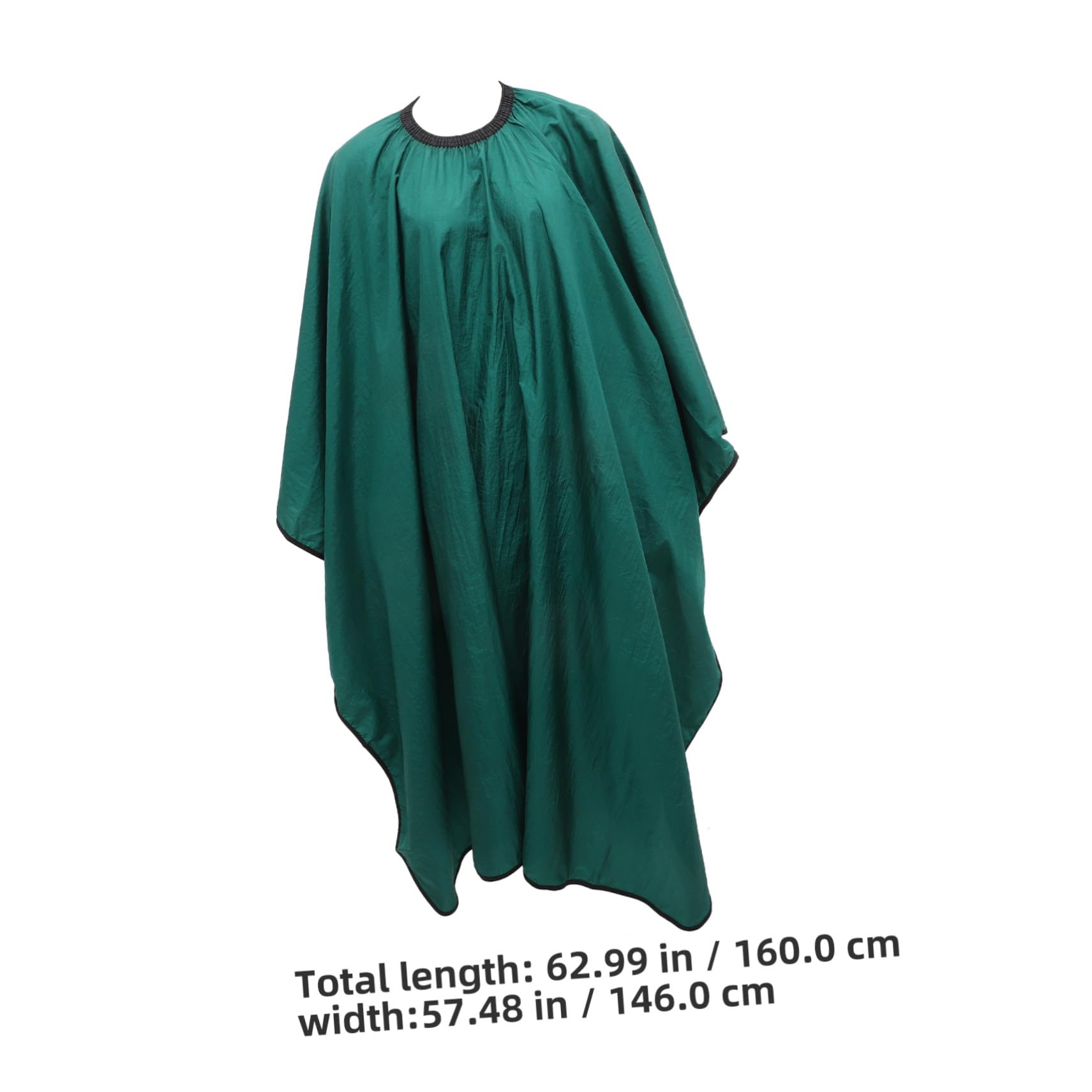 Corte de Pelo para Adultos con Mangas y Reutilizable para Peluquerías y Barberías Protección Profesional contra Residuos de Cabello Flexible y Resistente Color Verde Salón