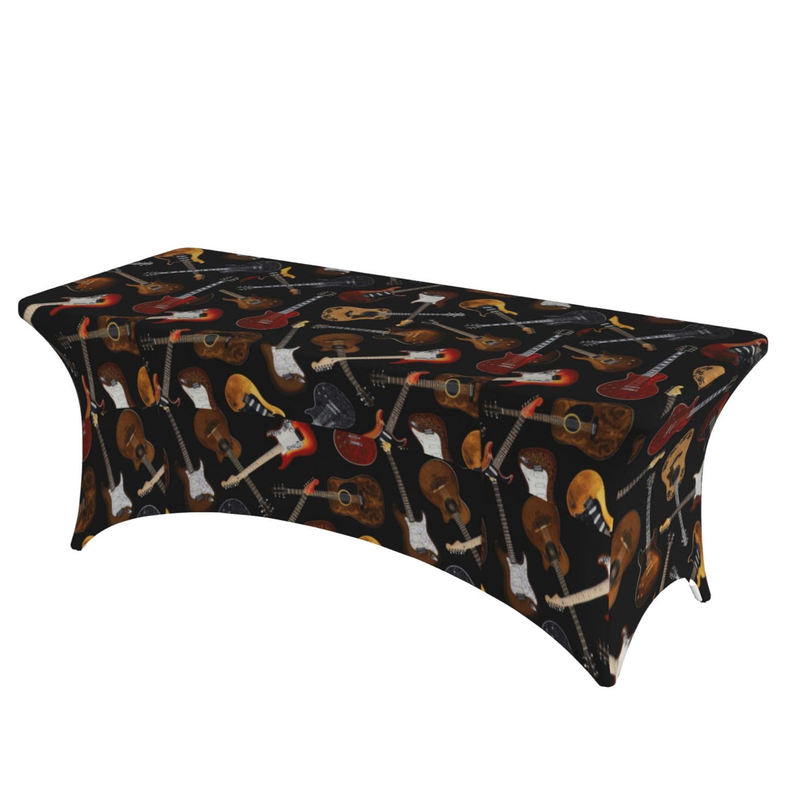 ERCgad Guitars Print Rectangular Tablecloth Dining Banquet Party Events Home Celebration Table Cover