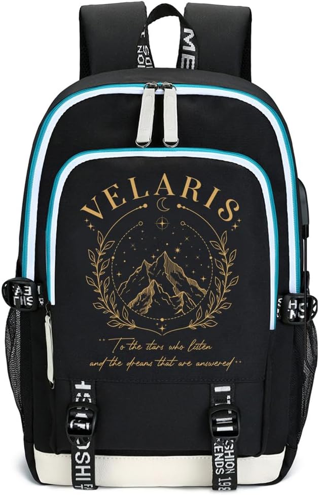 DIOMMELL Velaris Backpack Canvas Capacity City of Starlight Acotar Backpack Laptop Backpack Travel Backpack