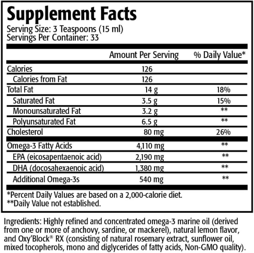 Res-Q 1250 Omega-3 Fish Oil Liquid
