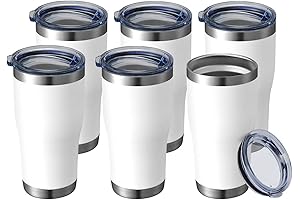 HASLE OUTFITTERS 20 oz Tumbler Bulk with Patented Lids, Stainless Steel Tumblers...