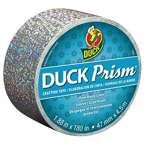 Duck Brand Prism Crafting Tape, 1.88-Inch x 5-Yard Roll, Lots of Dots Silver (284033)