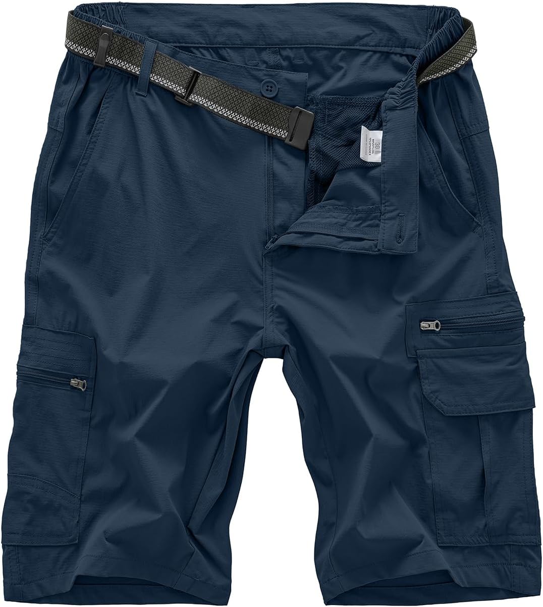 Mens Cargo Shorts Expandable Waist Quick Dry Hiking Shorts