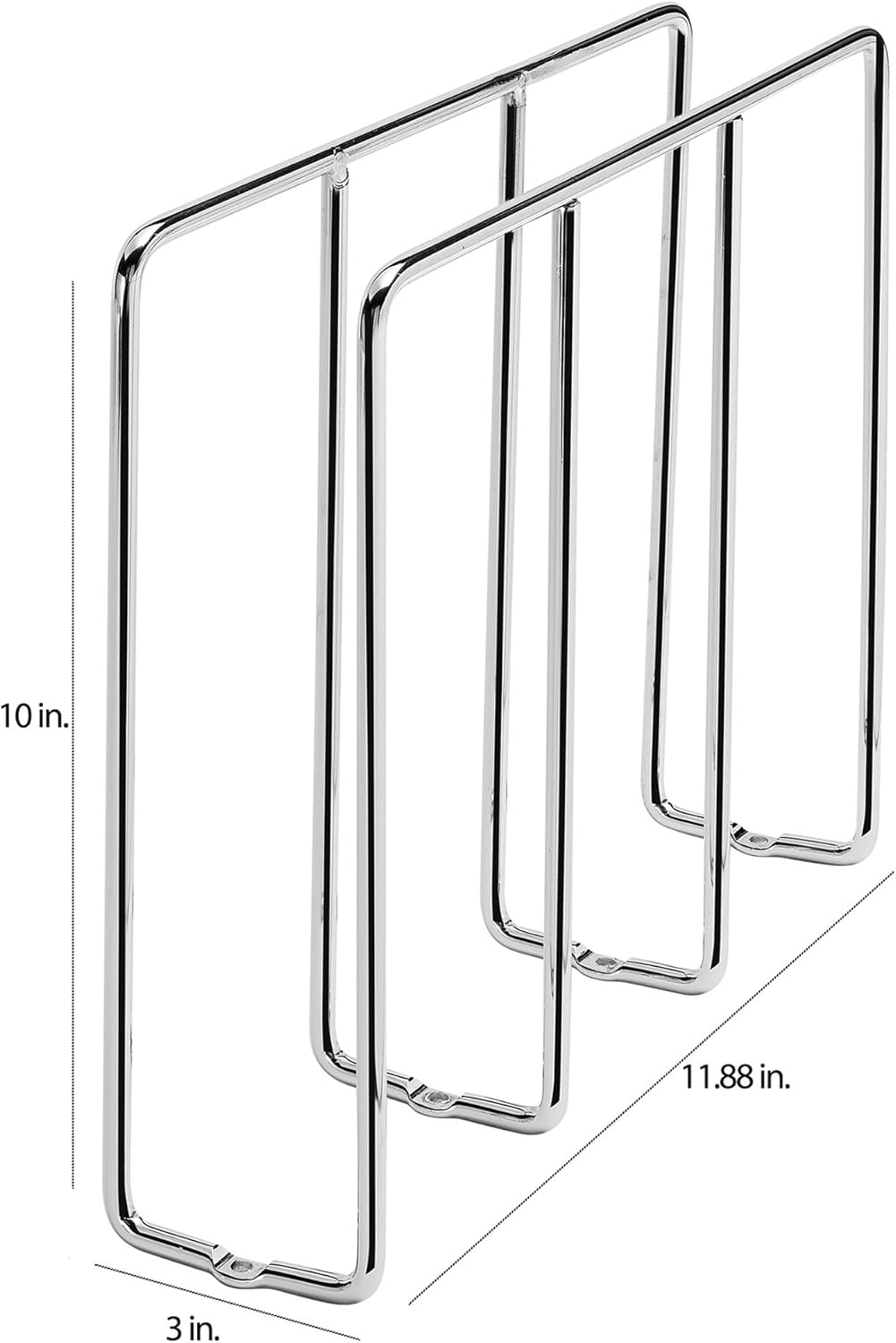 Chrome U-Shaped Bakeware and Cutting Board Cabinet Organizer, 2 Pack