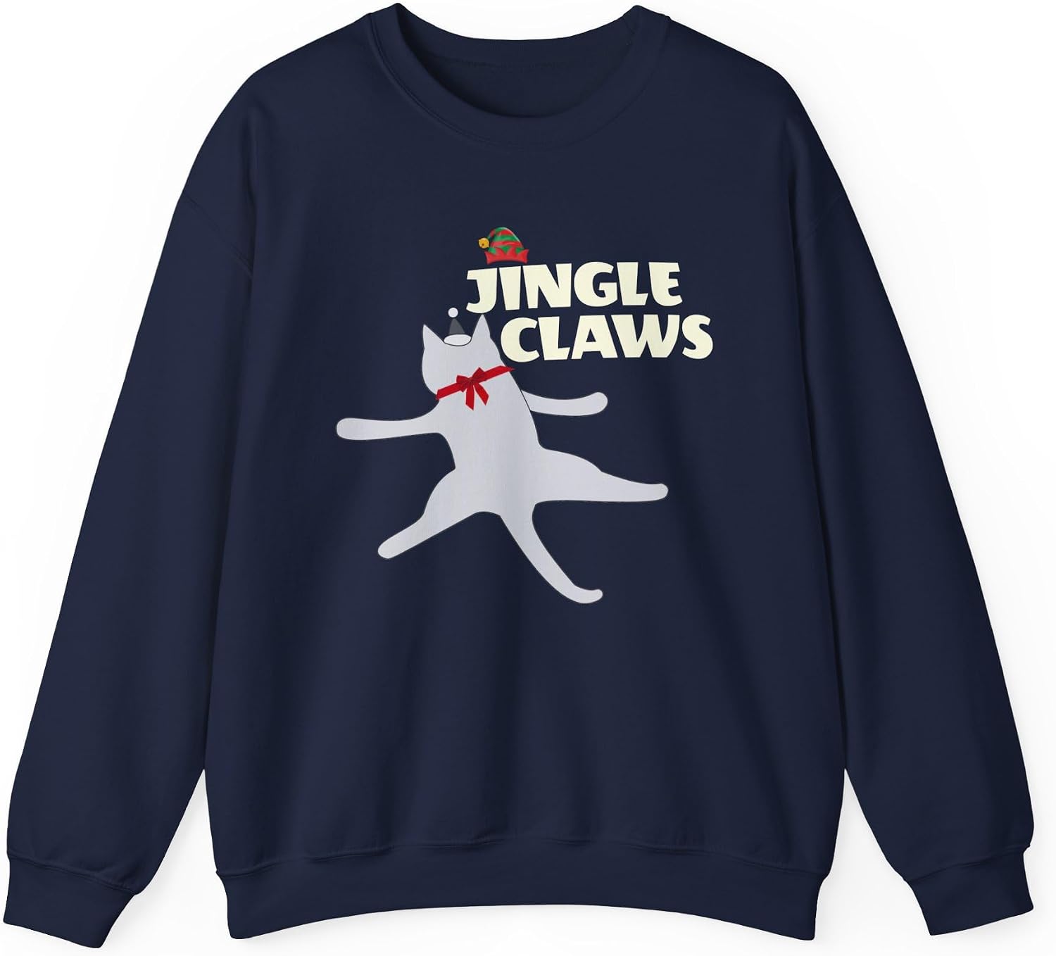 cat ugly christmas sweater women, cat Xmas ugly sweater design for men, Crewneck, unisex, plus size,