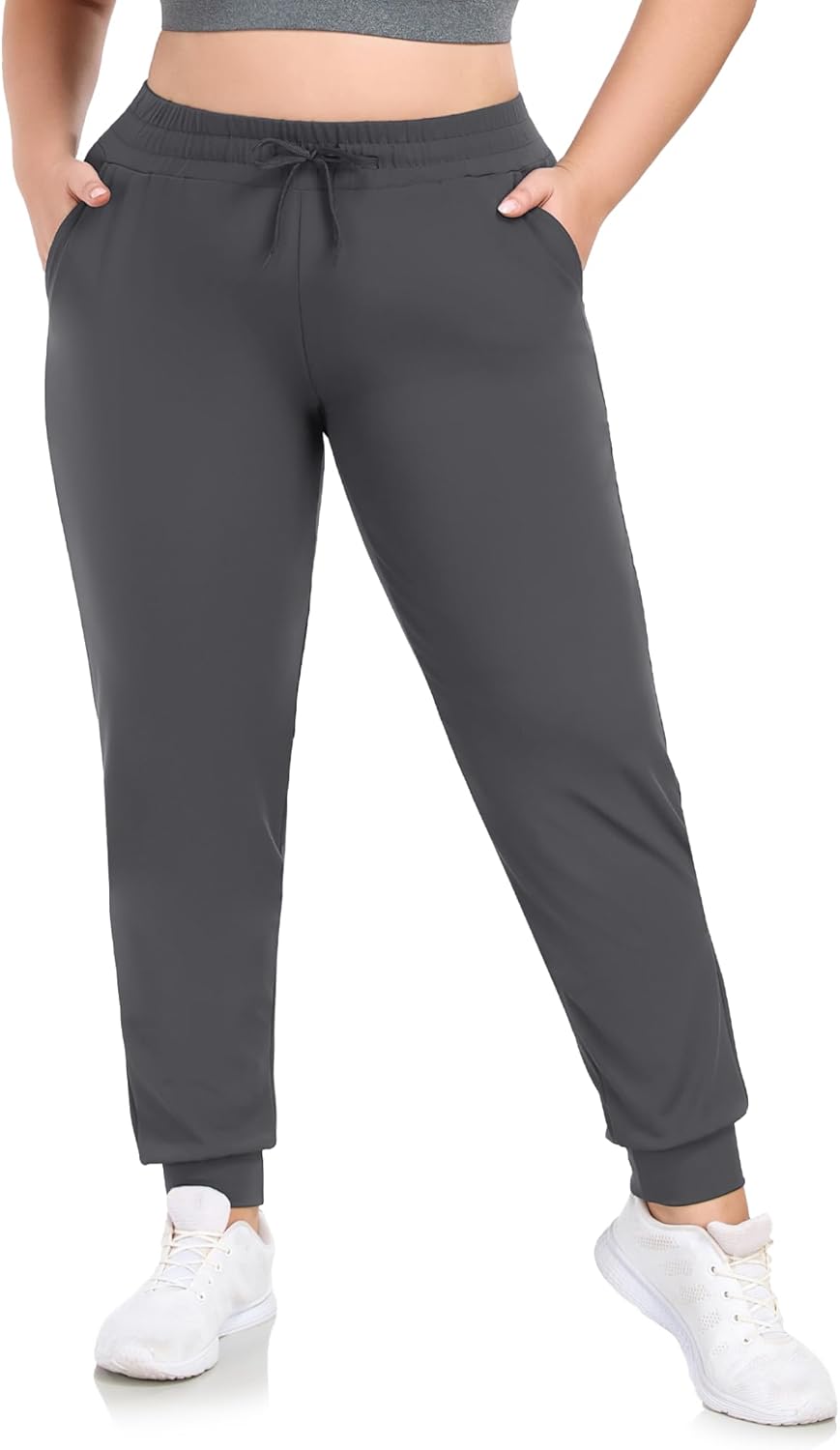 HLTPRO Plus Size Sweatpants Women - Joggers for Women with Pockets Yoga Workout Athletic Lounge Casual Pants Running