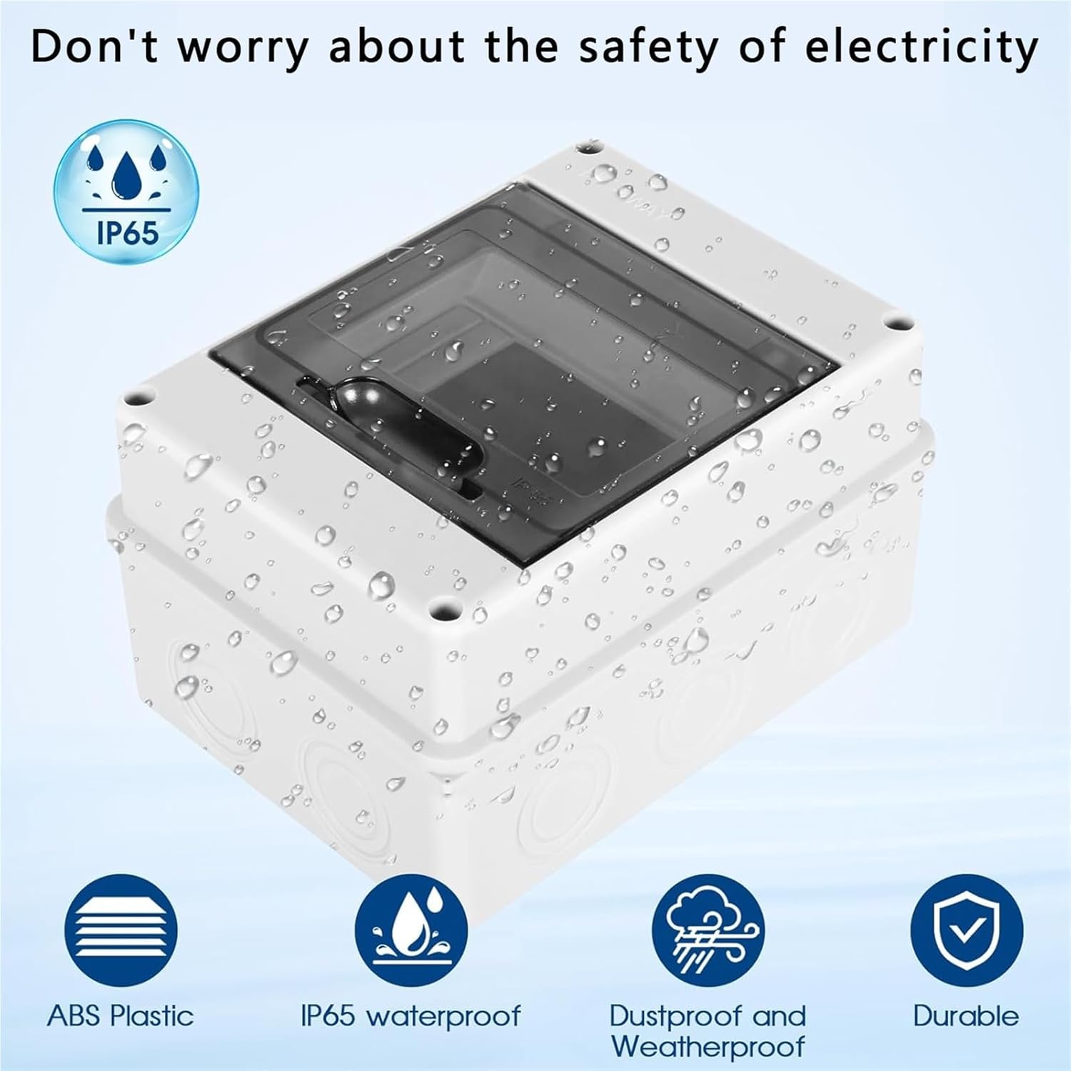 HL Series Junction Box 5/8/12/15/18/24WAY Plastic Outdoor Electrical IP65 Waterproof Distribution Box Circuit Breaker Switch Box(5WAY)