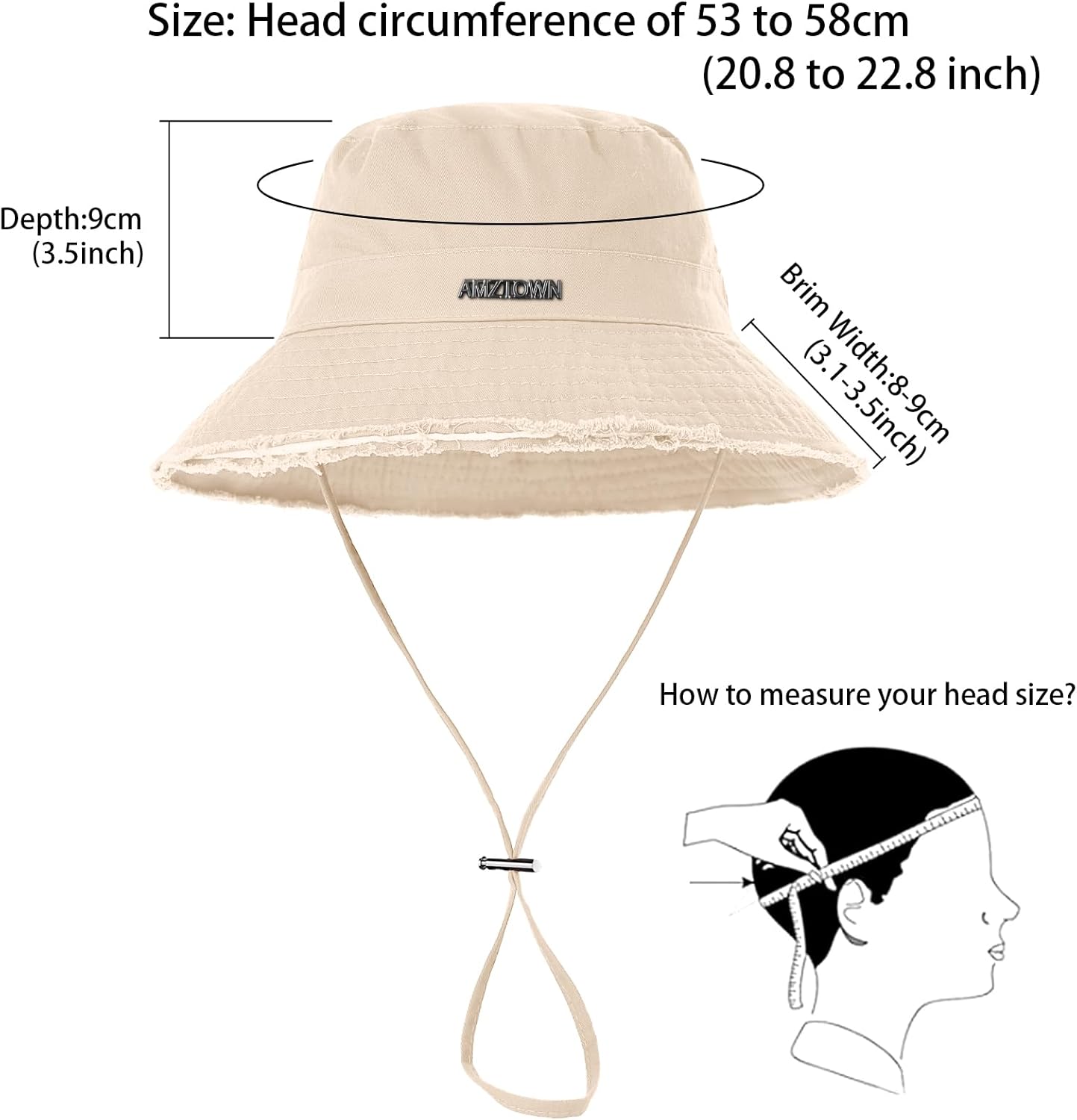 Sun Hats for Women Men Boonie Hat Foldable, Sun UV Protection UPF 50+ Hat Hiking Beach Fishing Summer Safari - Image 2