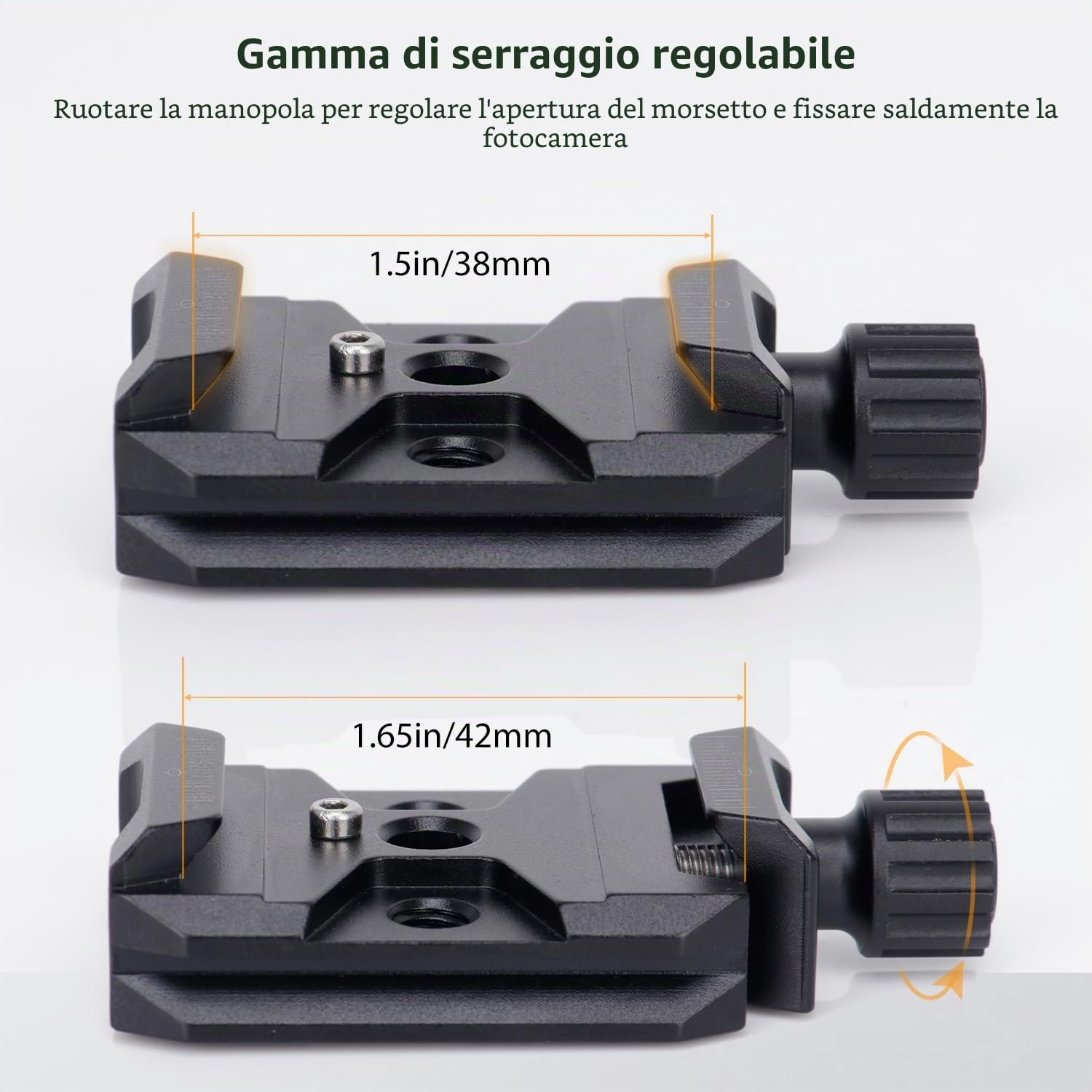 Koolehaoda Piastra a Sgancio Rapido Multiuso da 240mm Quick Release Platte Compatibile con Arca-Swiss per Treppiede per Fotocamera, Testa a Sfera, Morsetto Arca