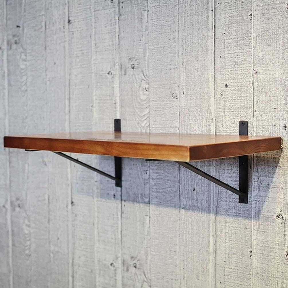 Floating Shelf Brackets Heavy Duty Metal 1 Pair Black Shelf Brackets Tripod Industrial Iron Floating Shelves Rustic Wall Mounted Shelf Supporter (Size : 8inch(20cm))