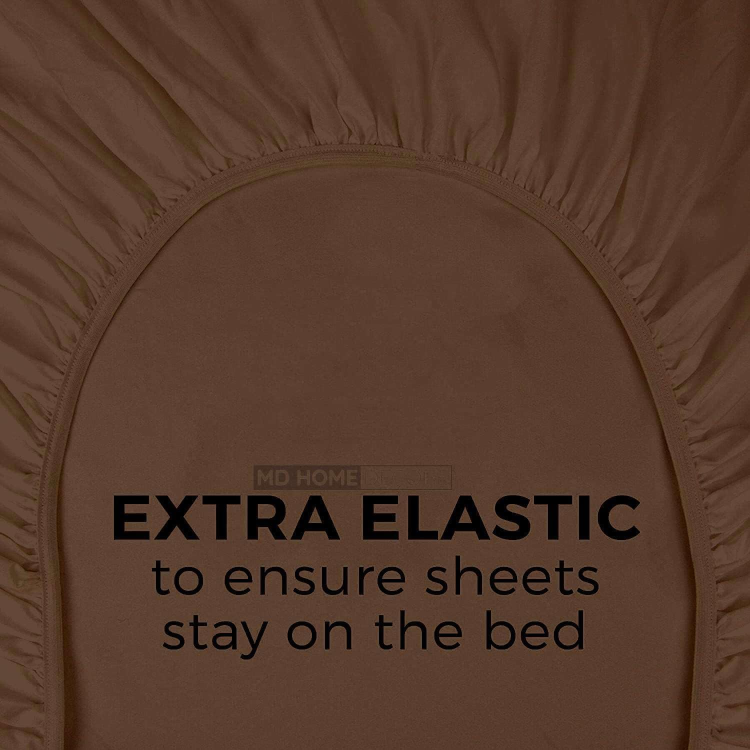 Extra Deep Pocket Fitted Sheet - Premium 1800 Microfiber - Ultra-Soft Wrinkle Free - Full XL Deep Pocket Bottom Sheets - Soft - Deep Pocket up to 18 inch - Shrinkage & Fade Resistant - Chocolate