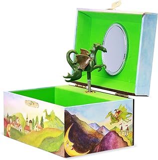Enchantmints Playful Dragon Musical Jewelry Box for Girls & Boys Dragon Spins to "The