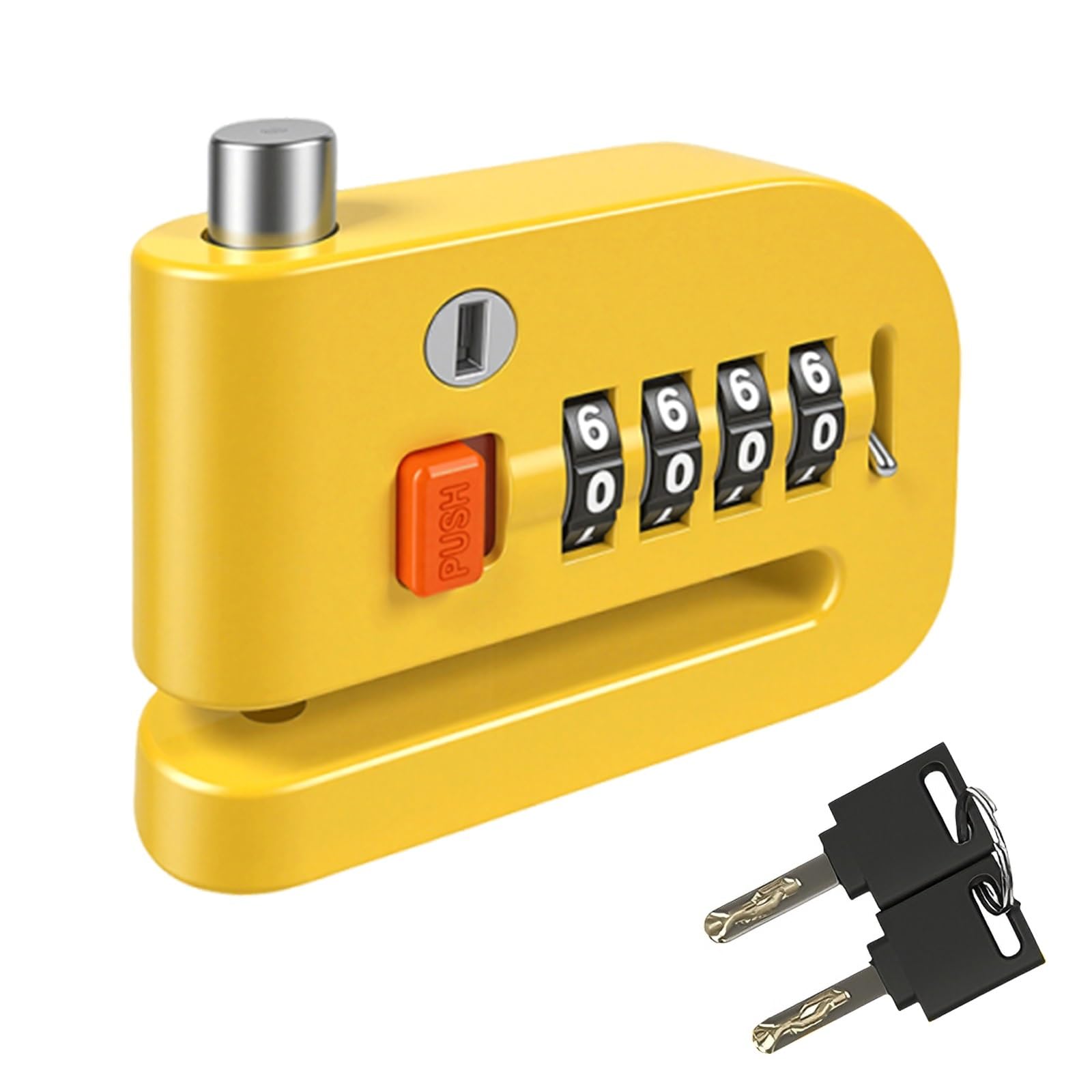 Hdrtcbu Orange Chain Lock Motorcycle Lock Anti-Theft Waterproof Alarm Protection Padlock Reinforced Motorbike Lock(Orange)